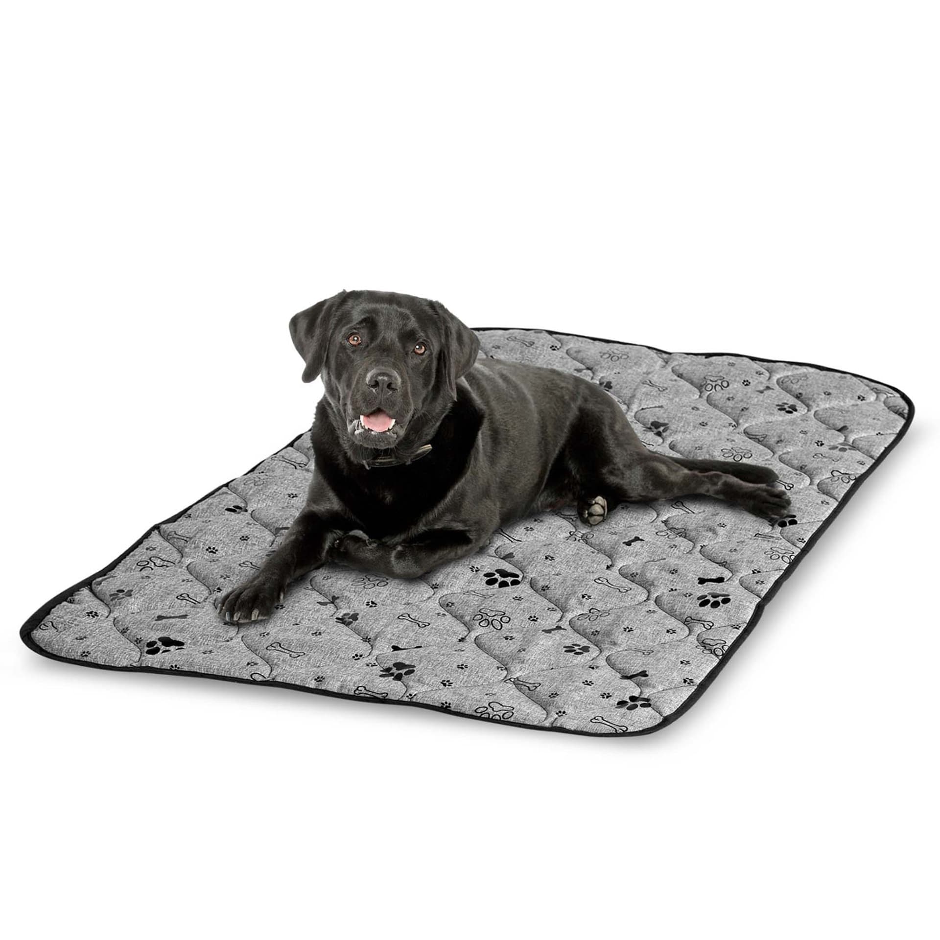 

Mata dla psa Kości Czarne 120 x 80 cm Prestige