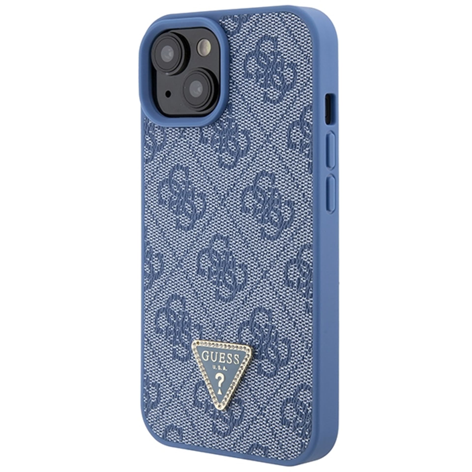 

Guess GUHCP15SP4TDPB iPhone 15 6.1" niebieski/blue hardcase Leather 4G Triangle Strass