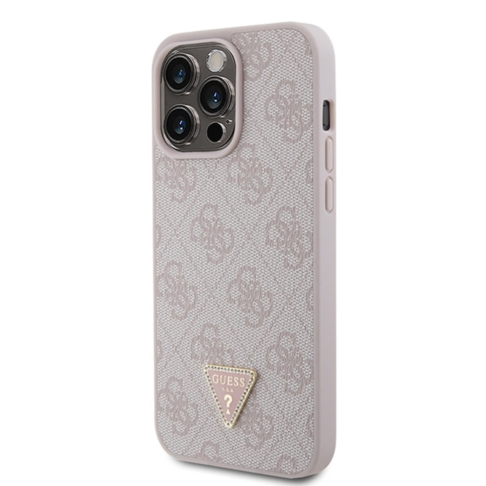 

Guess GUHCP15XP4TDPP iPhone 15 Pro Max 6.7" różowy/pink hardcase Leather 4G Diamond Triangle