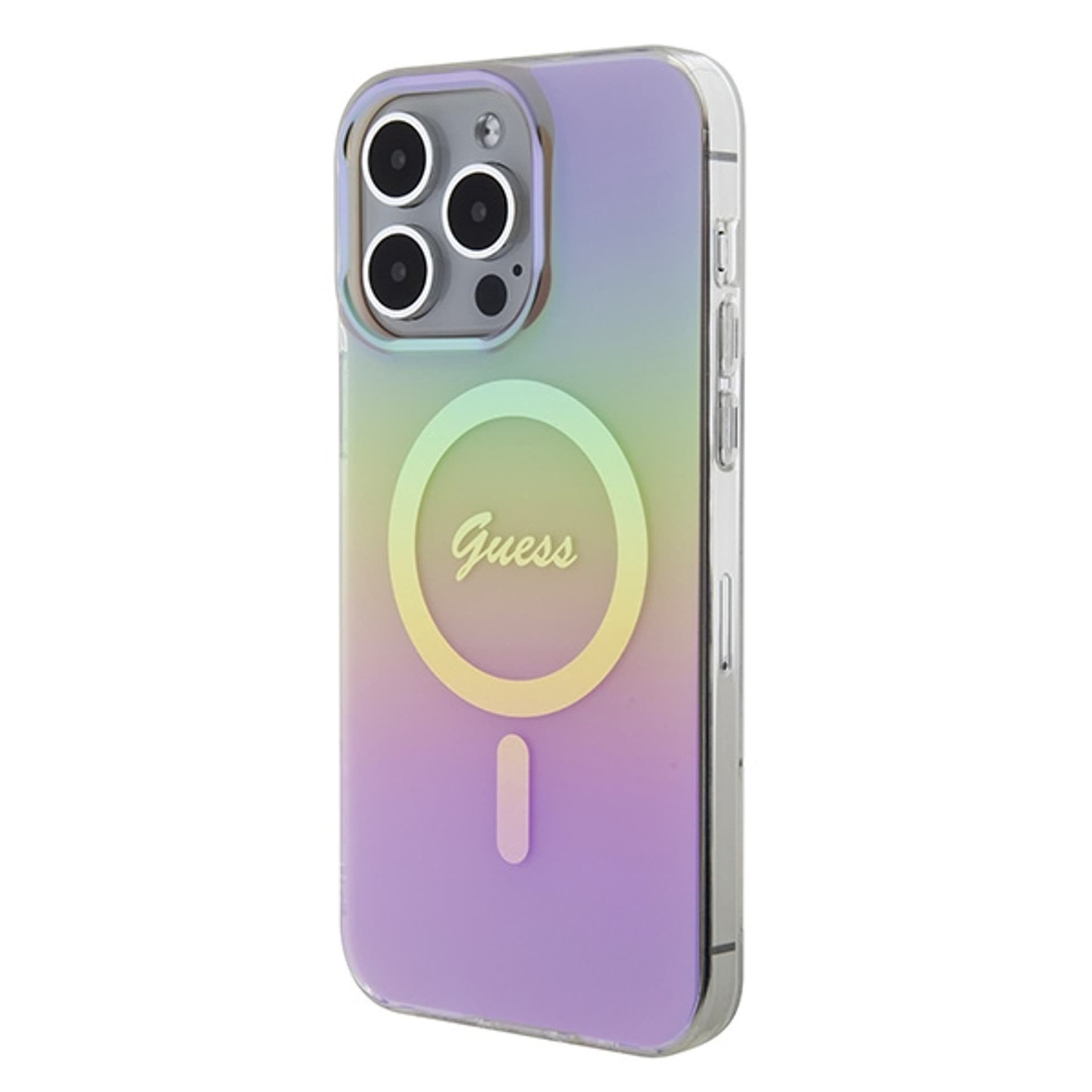 

Guess GUHMP15XHITSP iPhone 15 Pro Max 6.7" różowy/pink hardcase IML Iridescent MagSafe