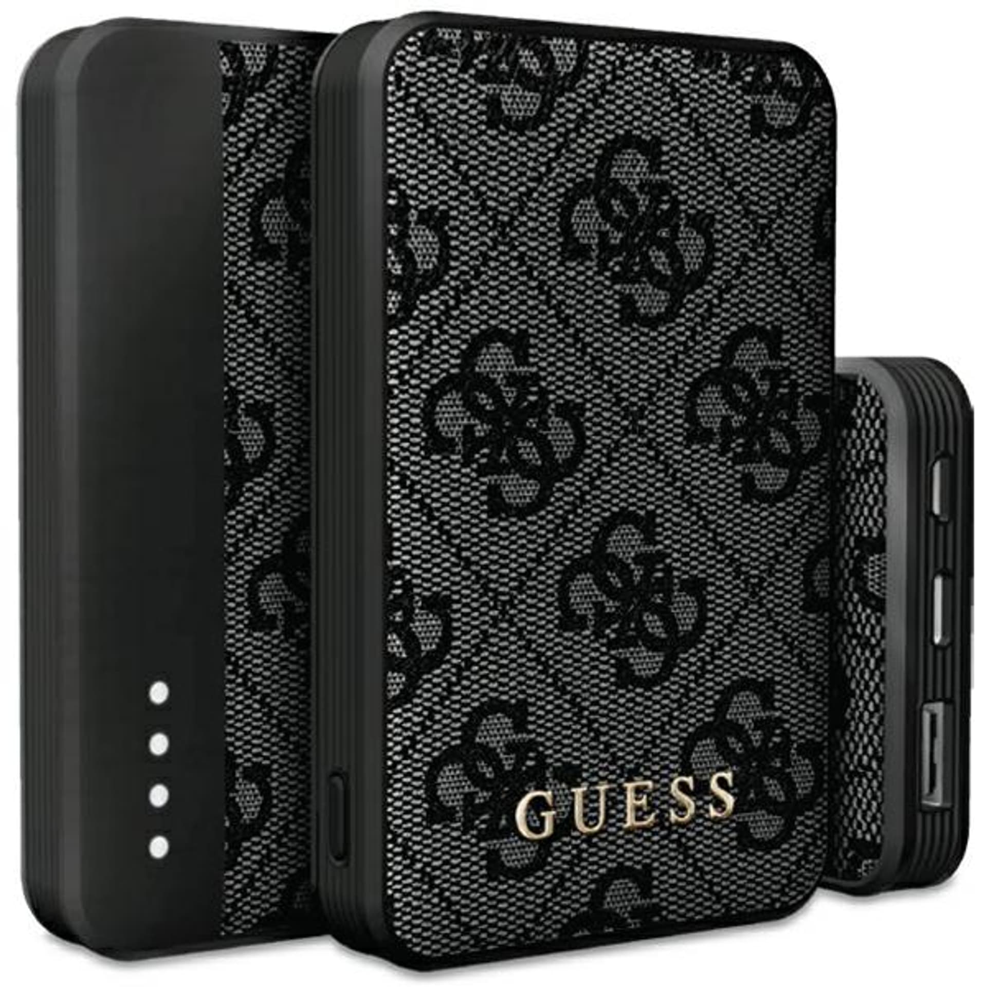 

Guess Powerbank 15W GUPB5LP4GEGK 5000mAh czarny/black 4G Leather Metal Logo