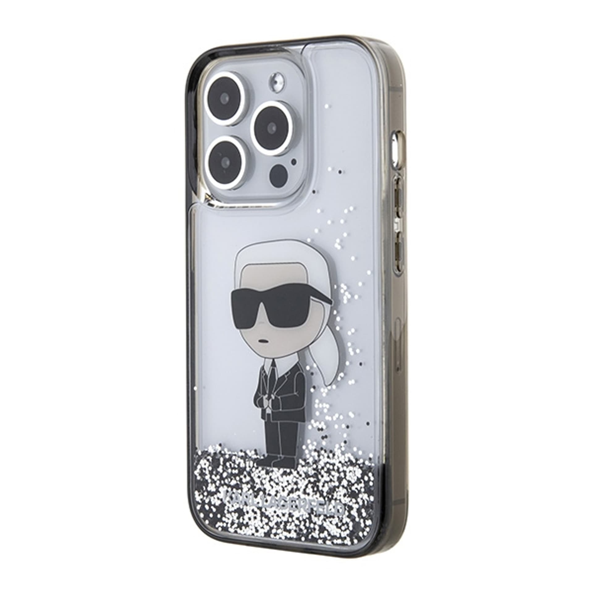 

Karl Lagerfeld KLHCP15XLKKNSK iPhone 15 Pro Max 6.7" transparent hardcase Liquid Glitter Ikonik