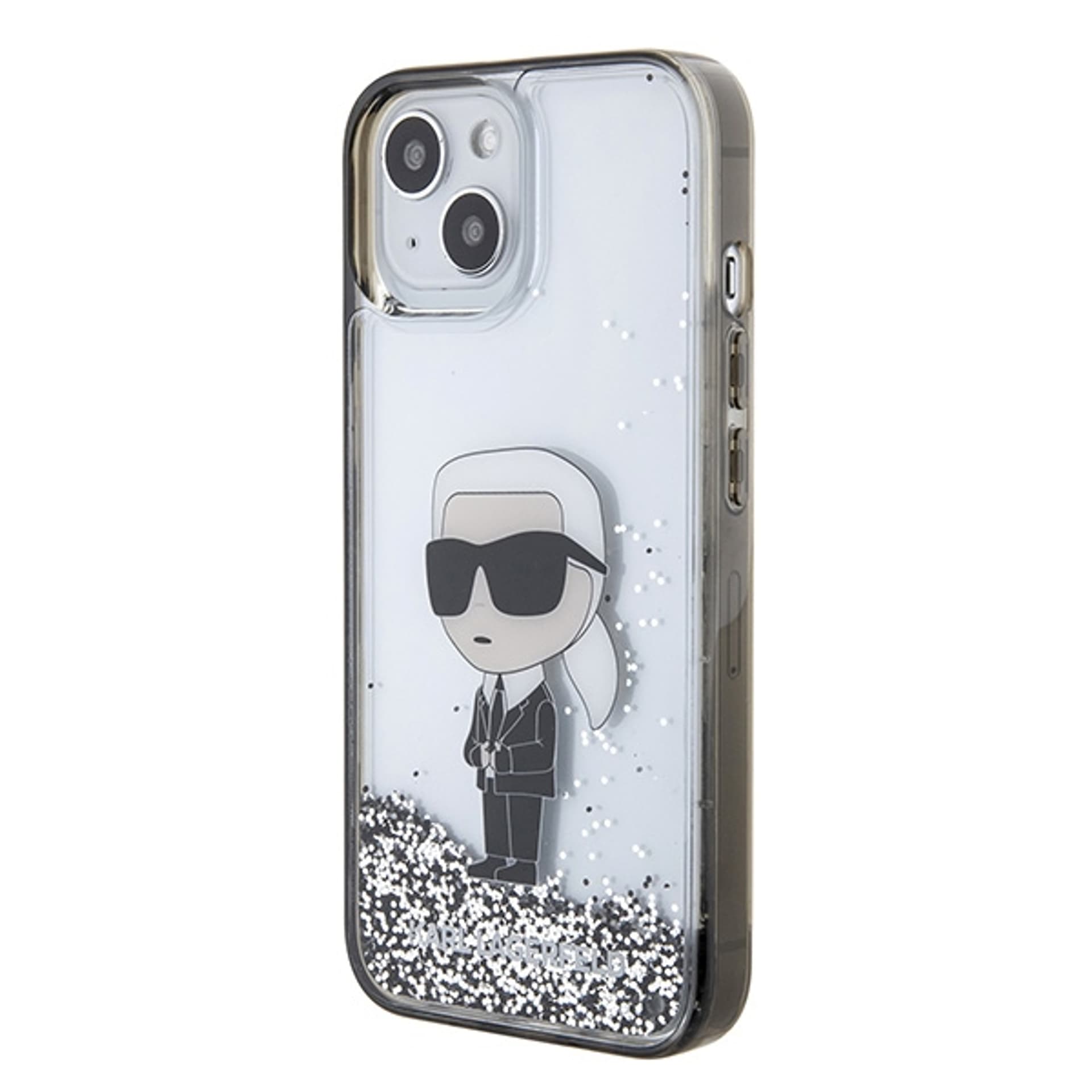 

Karl Lagerfeld KLHCP15SLKKNSK iPhone 15 6.1" transparent hardcase Liquid Glitter Ikonik