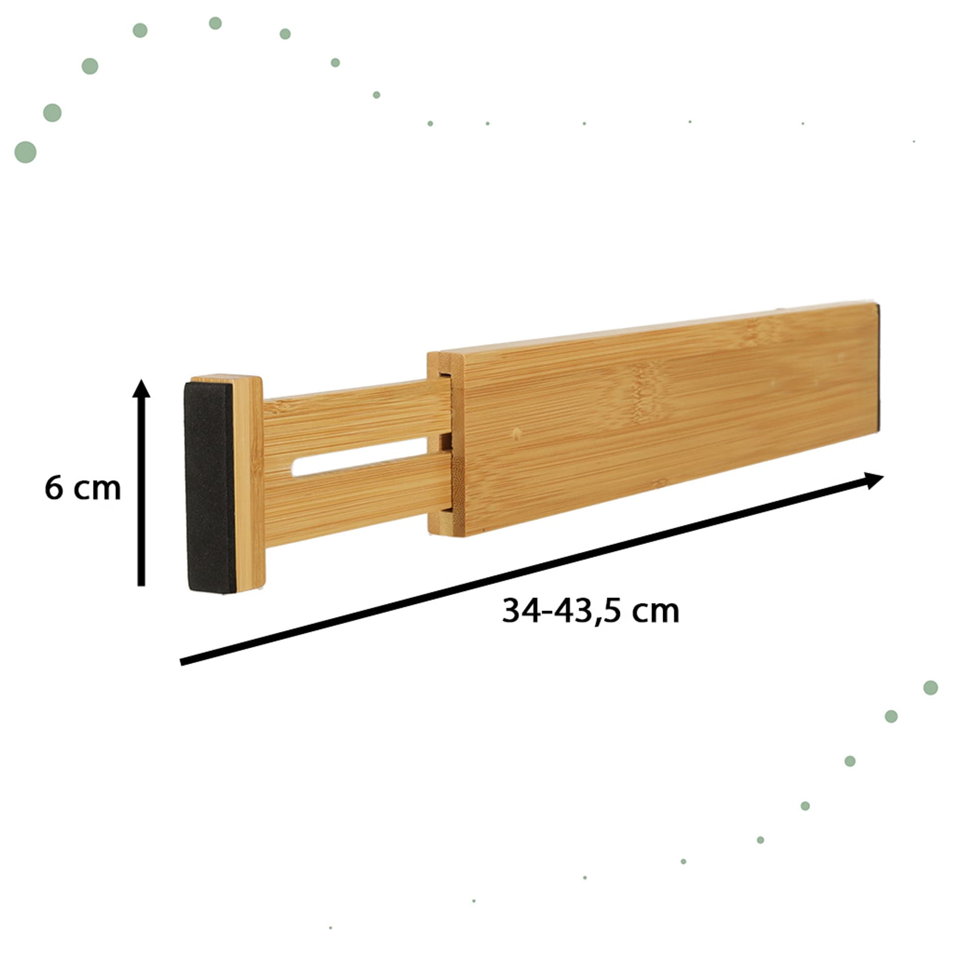 

Organizer do szuflady regulowany separator bambusowy 43x6x1,5cm 1 sztuka