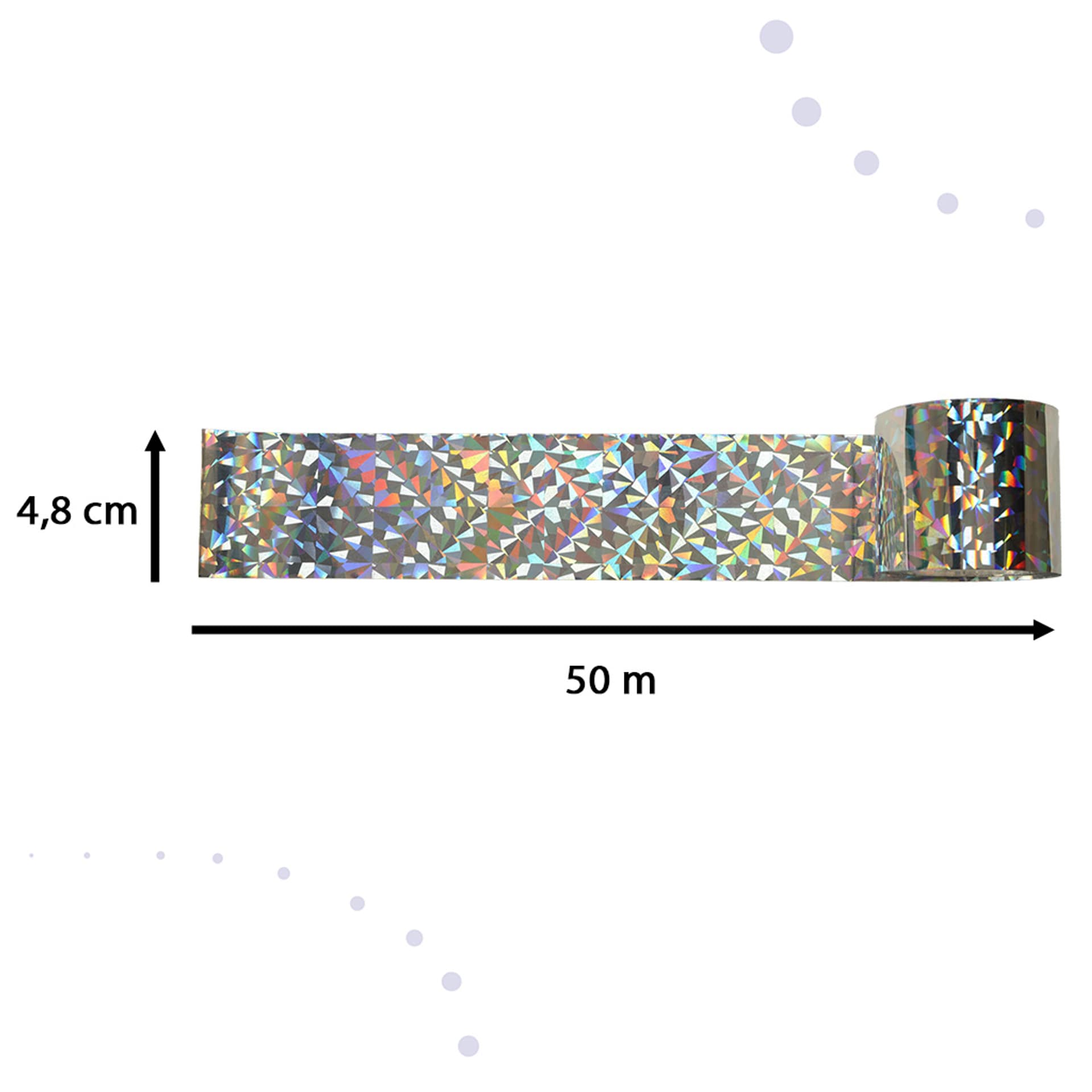 

Odstraszacz ptaków taśma odblaskowa odstraszająca ptaki 4,8cm x 50m 5 sztuk