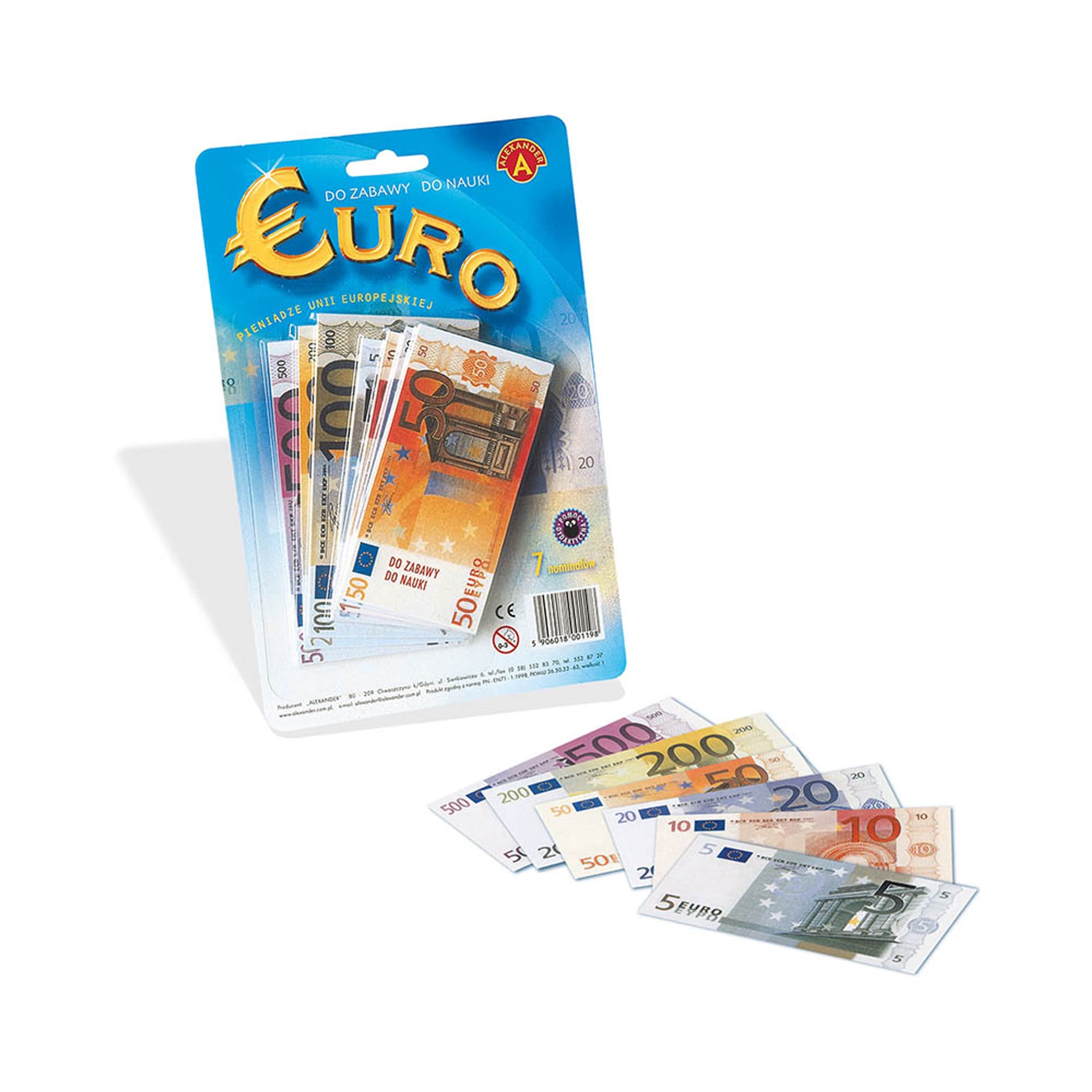 

ALEXANDER Euro pieniądze zabawka edukacyjna 119 elementów 3+