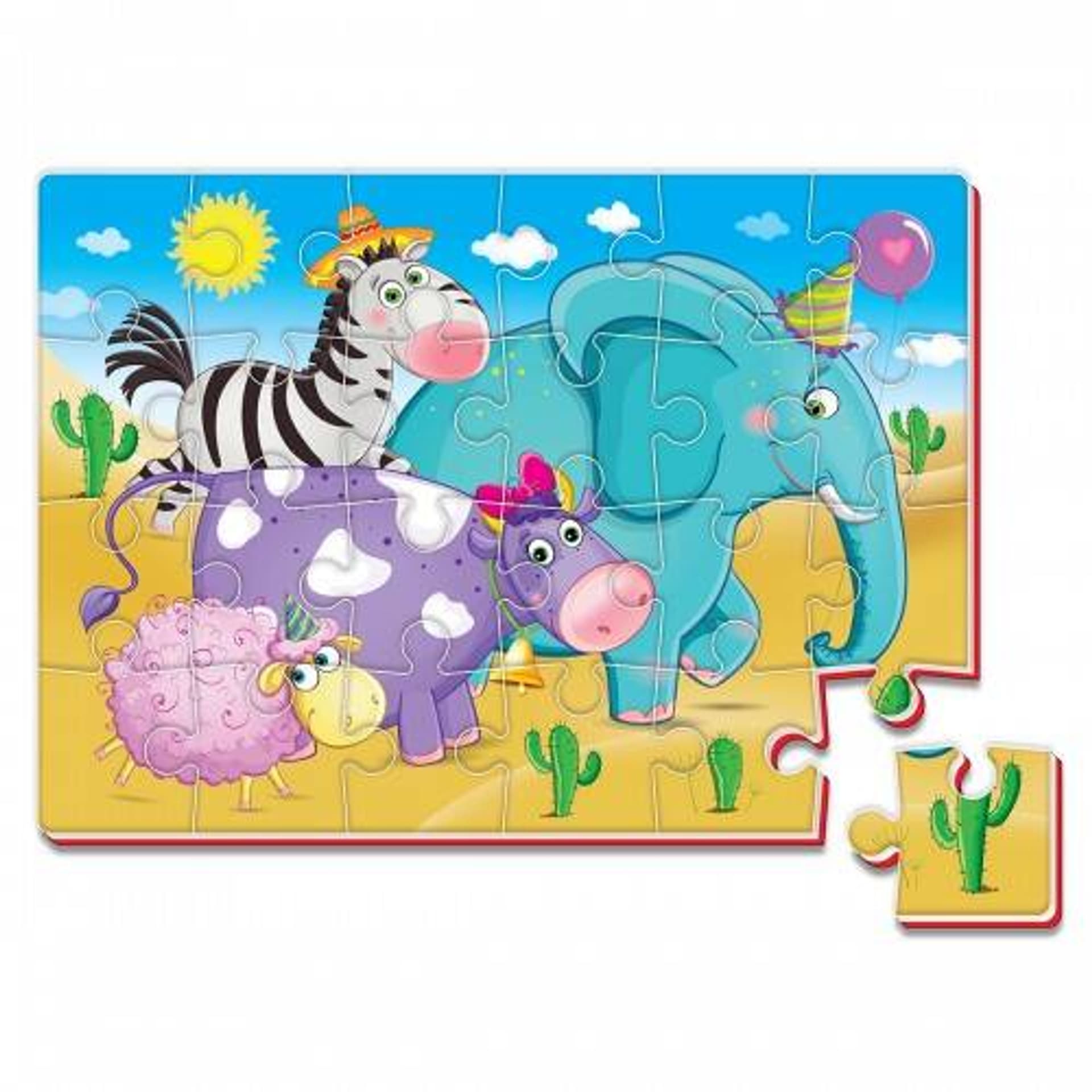

PIANKOWE PUZZLE A4 SAFARI ZWIERZĘTA GRA EDUKACYJNA ROTER KAFER