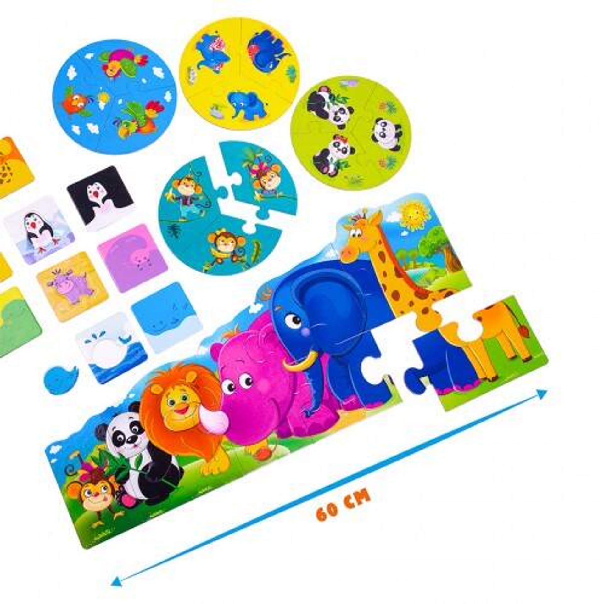 

GRA ŚWIAT ZOO DLA PRZEDSZKOLAKÓW 3W1 PUZZLE ZWIERZĘTA ROTER KAFER