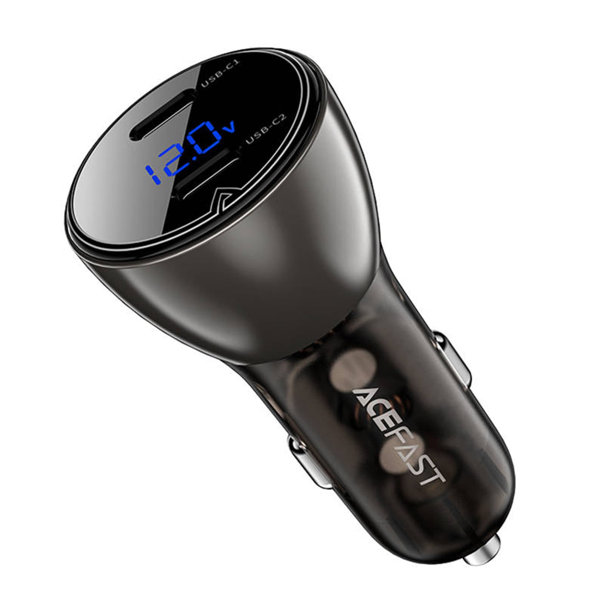 

Ładowarka samochodowa Acefast B10 60W, USB-C + USB-C, z wyświetlaczem (czarny)