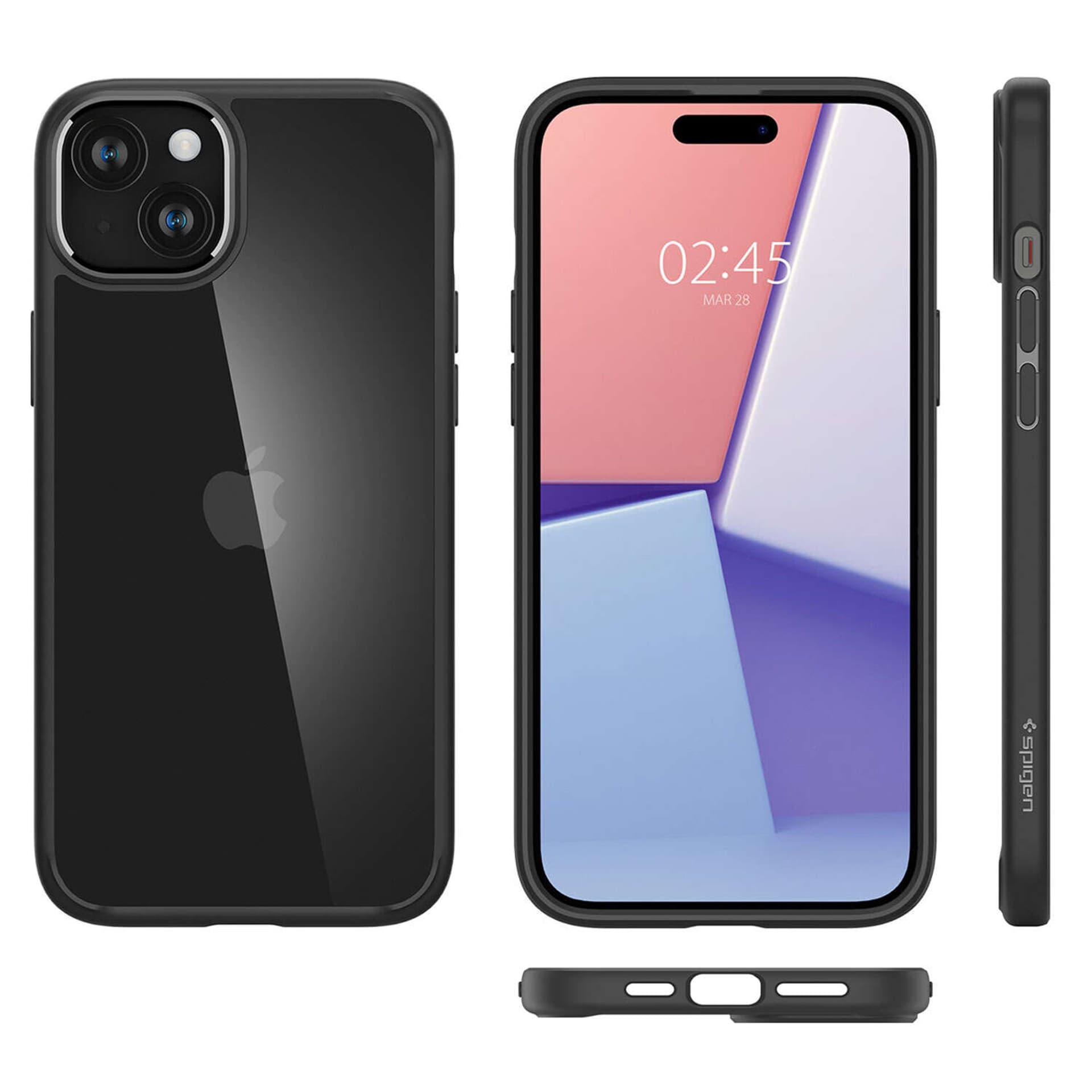 

Etui ochronne na telefon Spigen Ultra Hybrid Case obudowa do Apple iPhone 15 Matte Black
