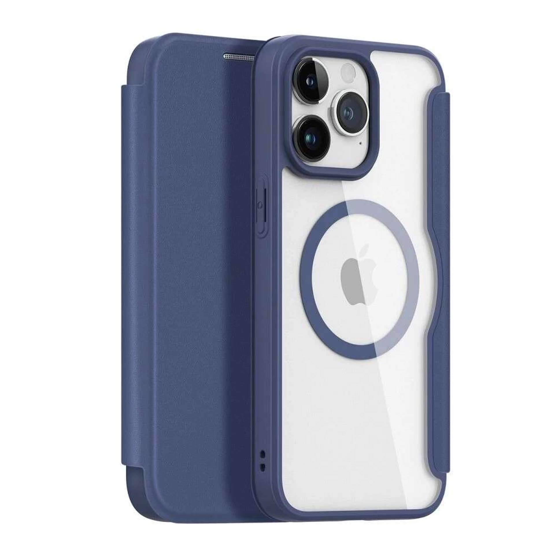 

DUX DUCIS Skin X Pro - futerał z klapką kompatybilny z MagSafe do Apple iPhone 15 Pro niebieski