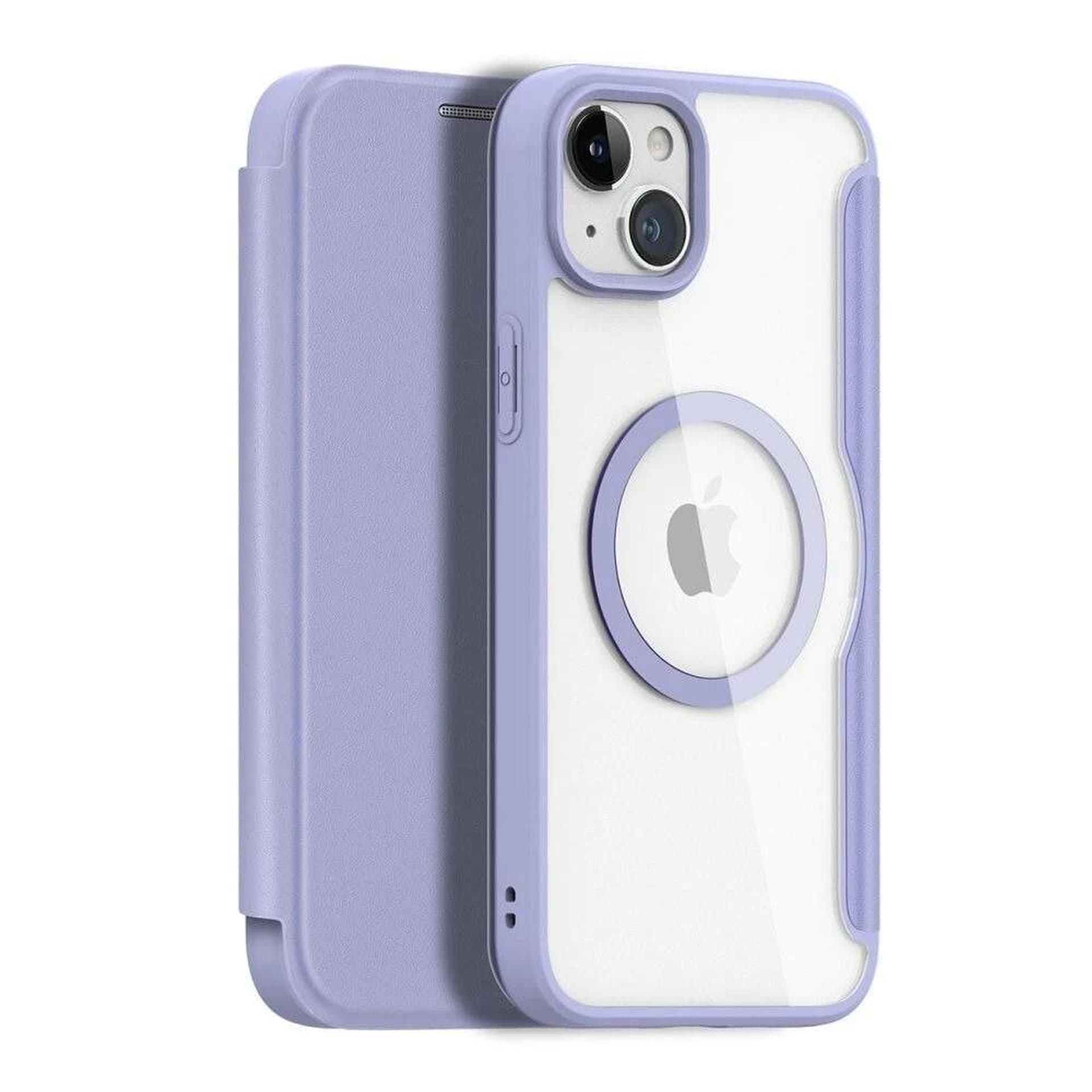 

DUX DUCIS Skin X Pro - futerał z klapką kompatybilny z MagSafe do Apple iPhone 15 fioletowy
