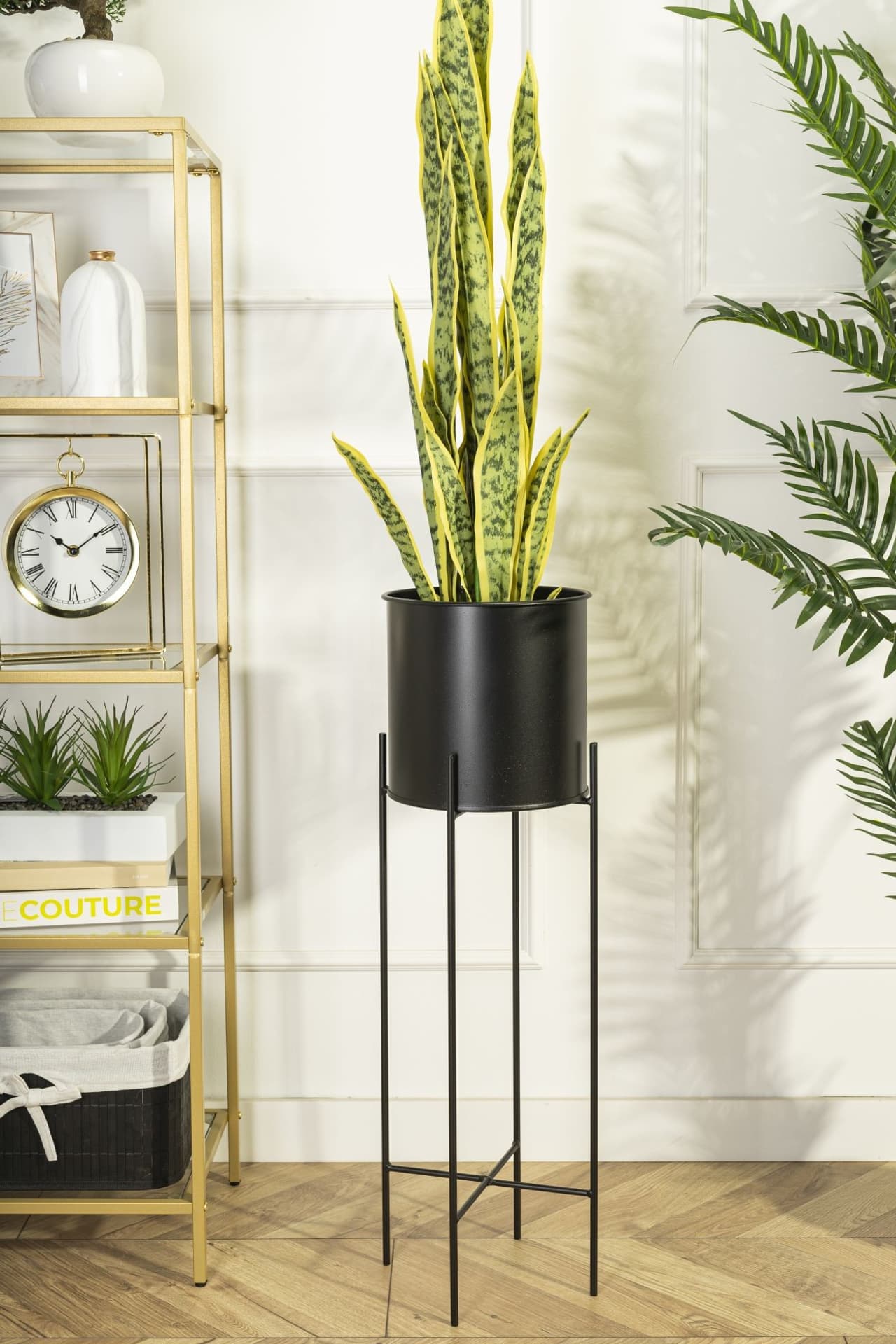 

Kwietnik na kwiaty osłonka 75 cm czarny LOFT