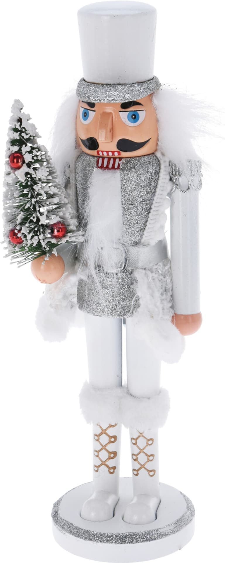 

Dziadek do orzechów 28CM SREBRNY