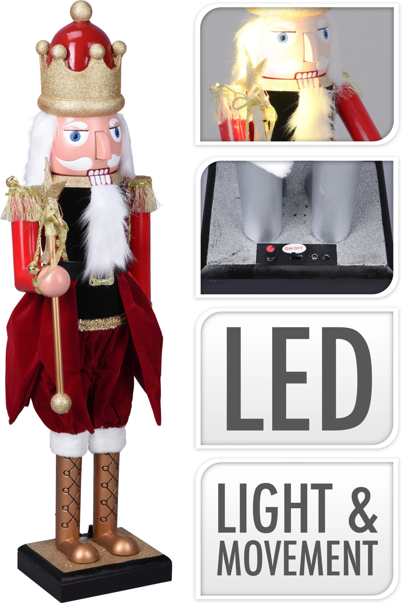 

Figura dziadek do orzechów h165cm z funkcją ruchu