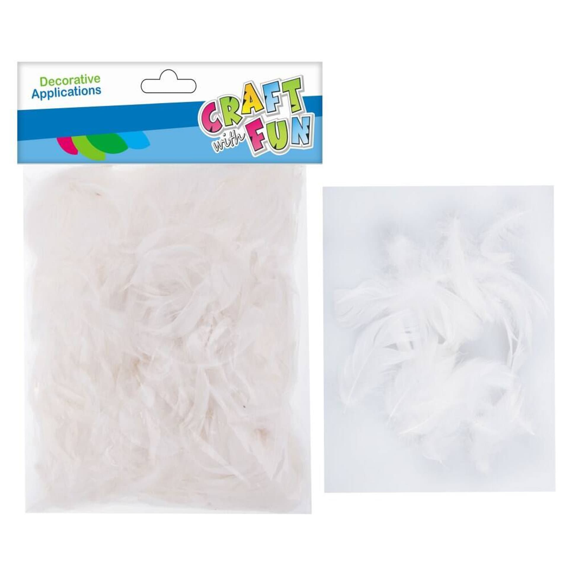 

Piórka dekoracyjne 16g 20-30 cm białe CRAFT WITH FUN 463676