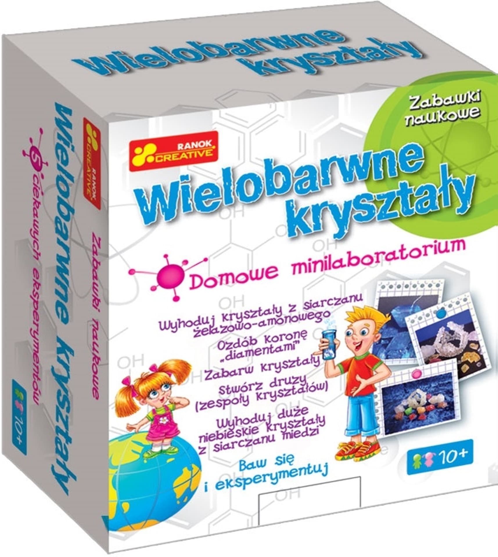 

Wielobarwne kryształy Domowe minilaboratorium