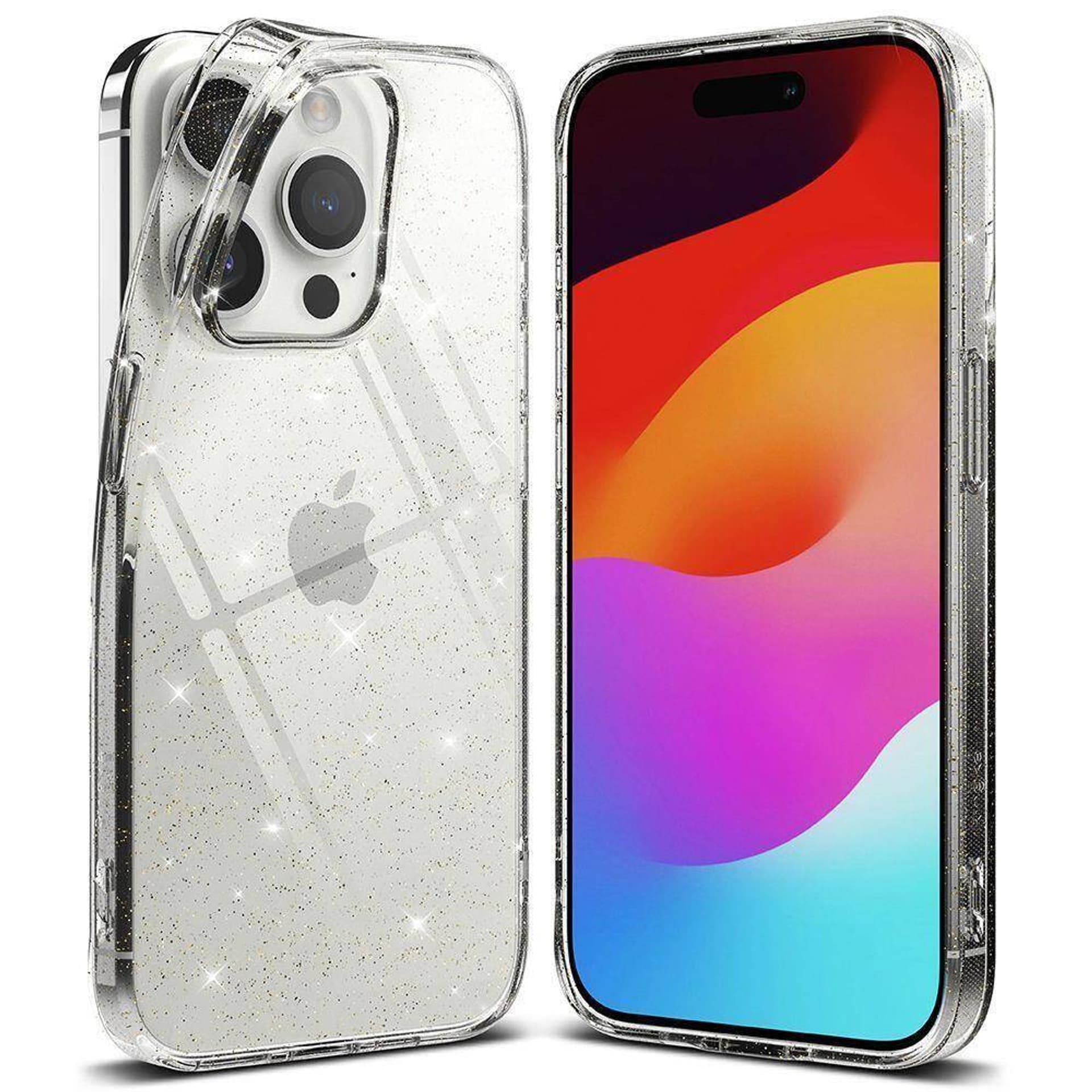 

Etui APPLE IPHONE 15 PRO MAX Ringke Air Glitter transparentne