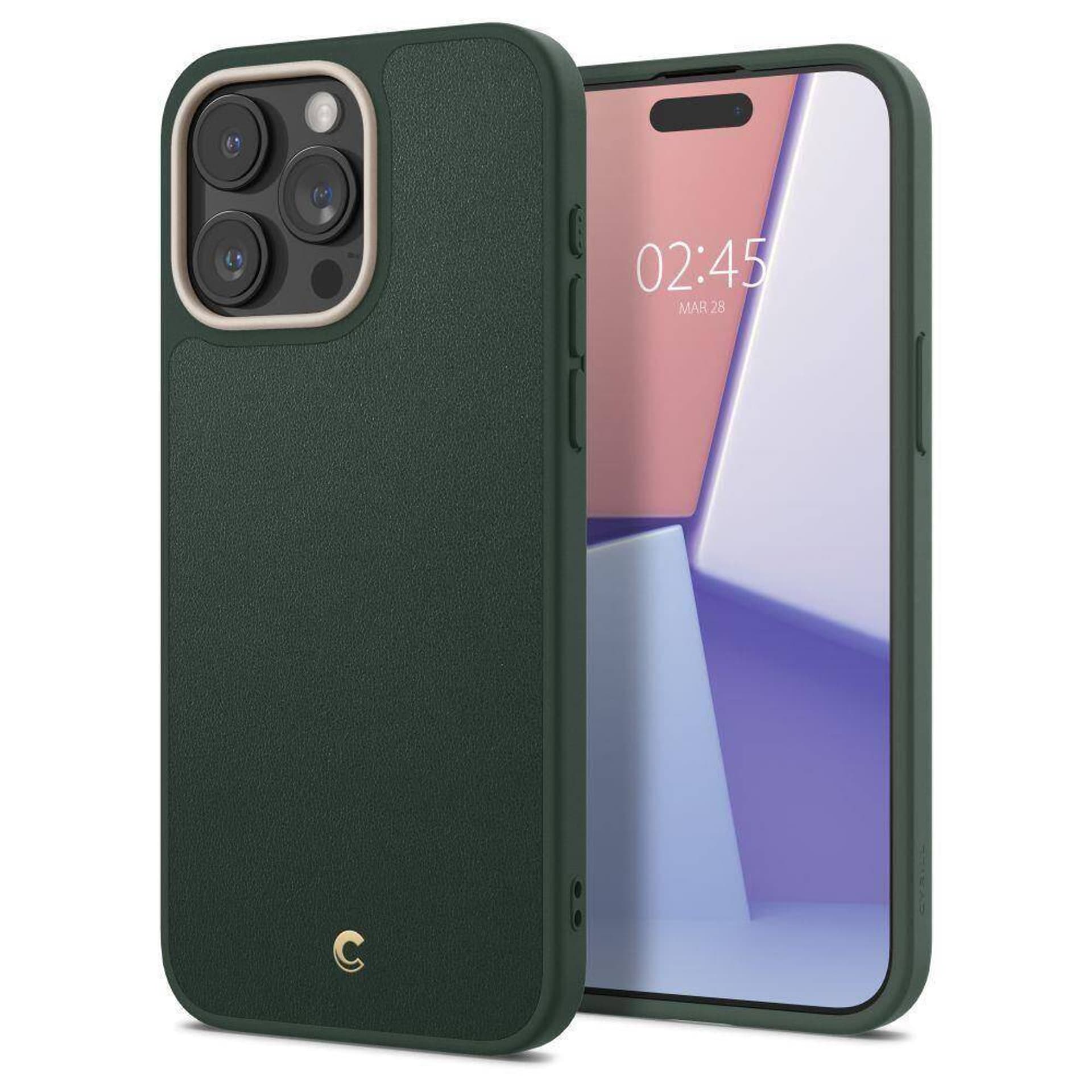 

Etui APPLE IPHONE 15 PRO MAX Spigen Cyrill Kajuk MagSafe zielone