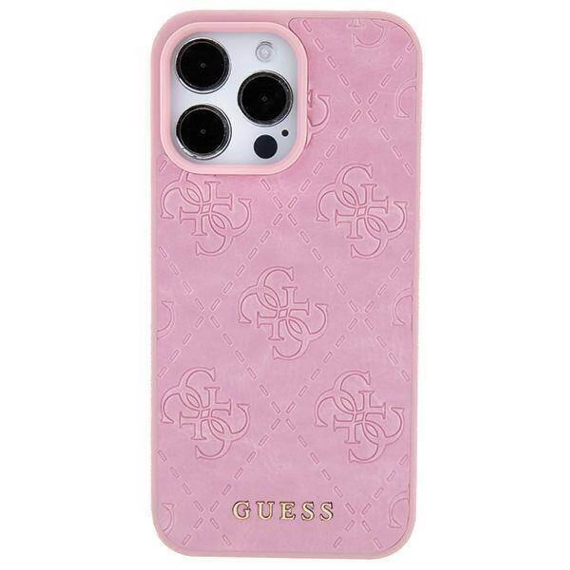 

Guess GUHCP15SP4EPMP iPhone 15 6.1" różowy/pink hardcase Leather 4G Stamped