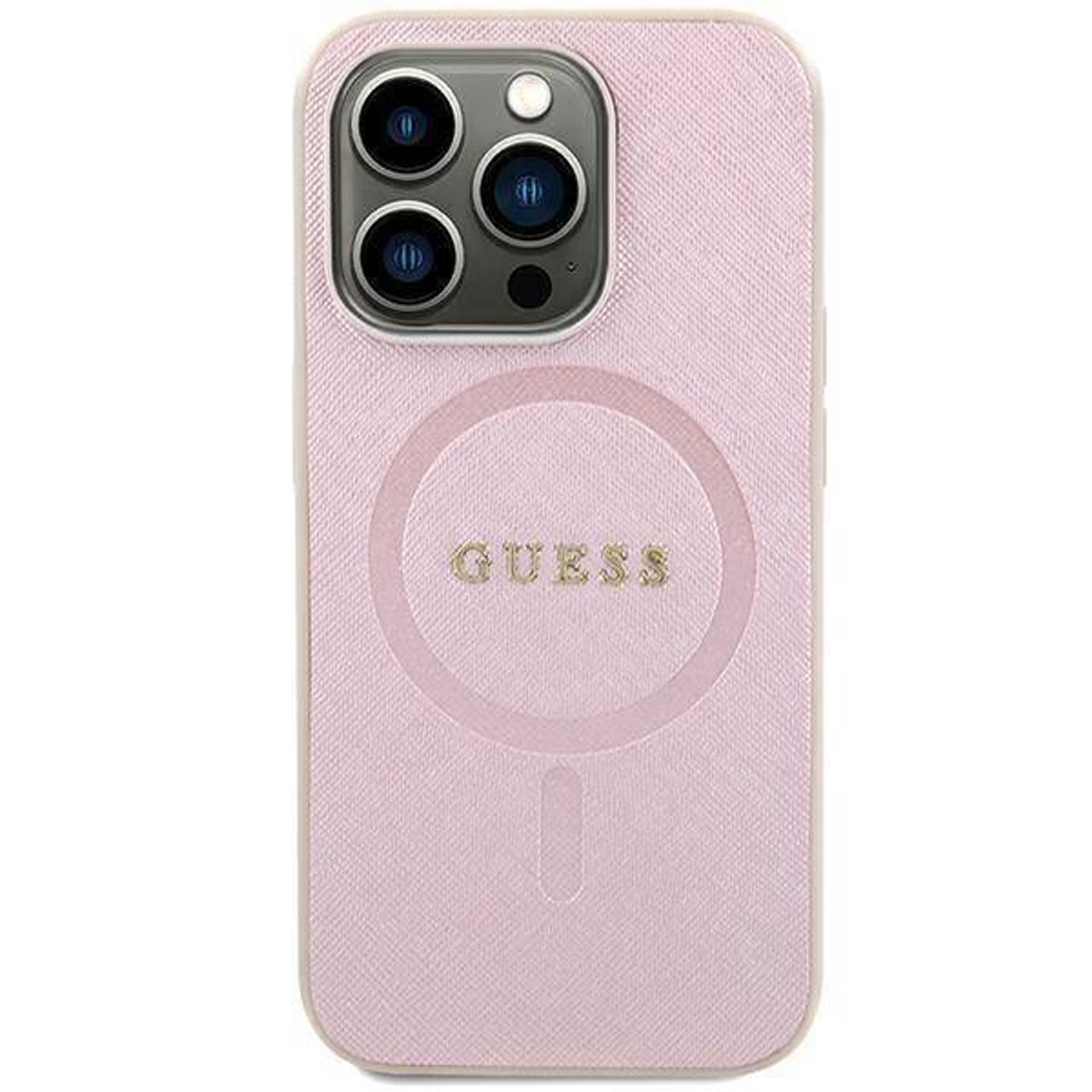 

Guess GUHMP15SPSAHMCP iPhone 15 6.1" różowy/pink hardcase Saffiano MagSafe