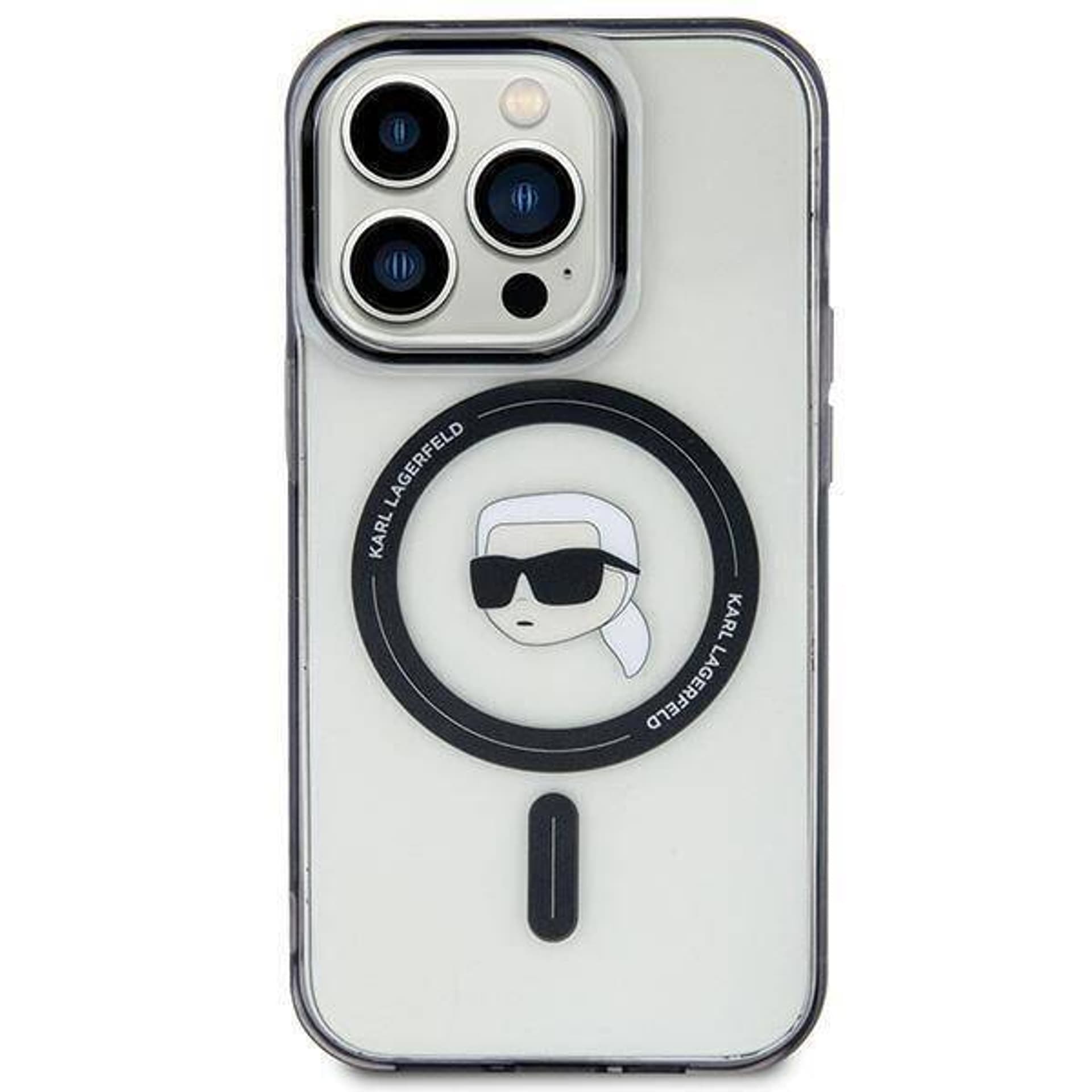 

Karl Lagerfeld KLHMP15SHKHNOTK iPhone 15 6.1" transparent hardcase IML Karl`s Head MagSafe