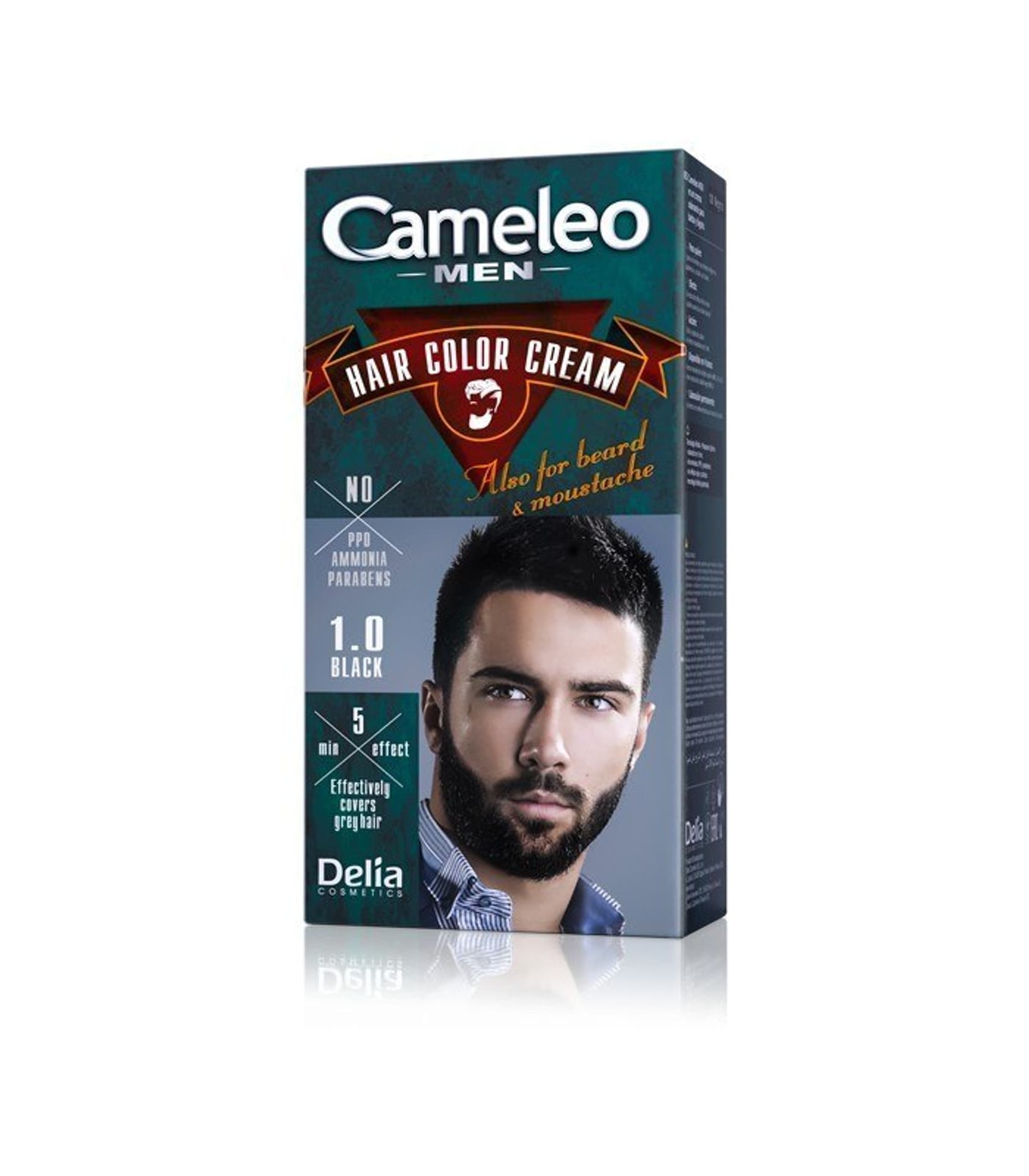 

Delia Cosmetics Cameleo Men Krem koloryzujący do włosów,brody i wąsów nr 1.0 czarny 1op.