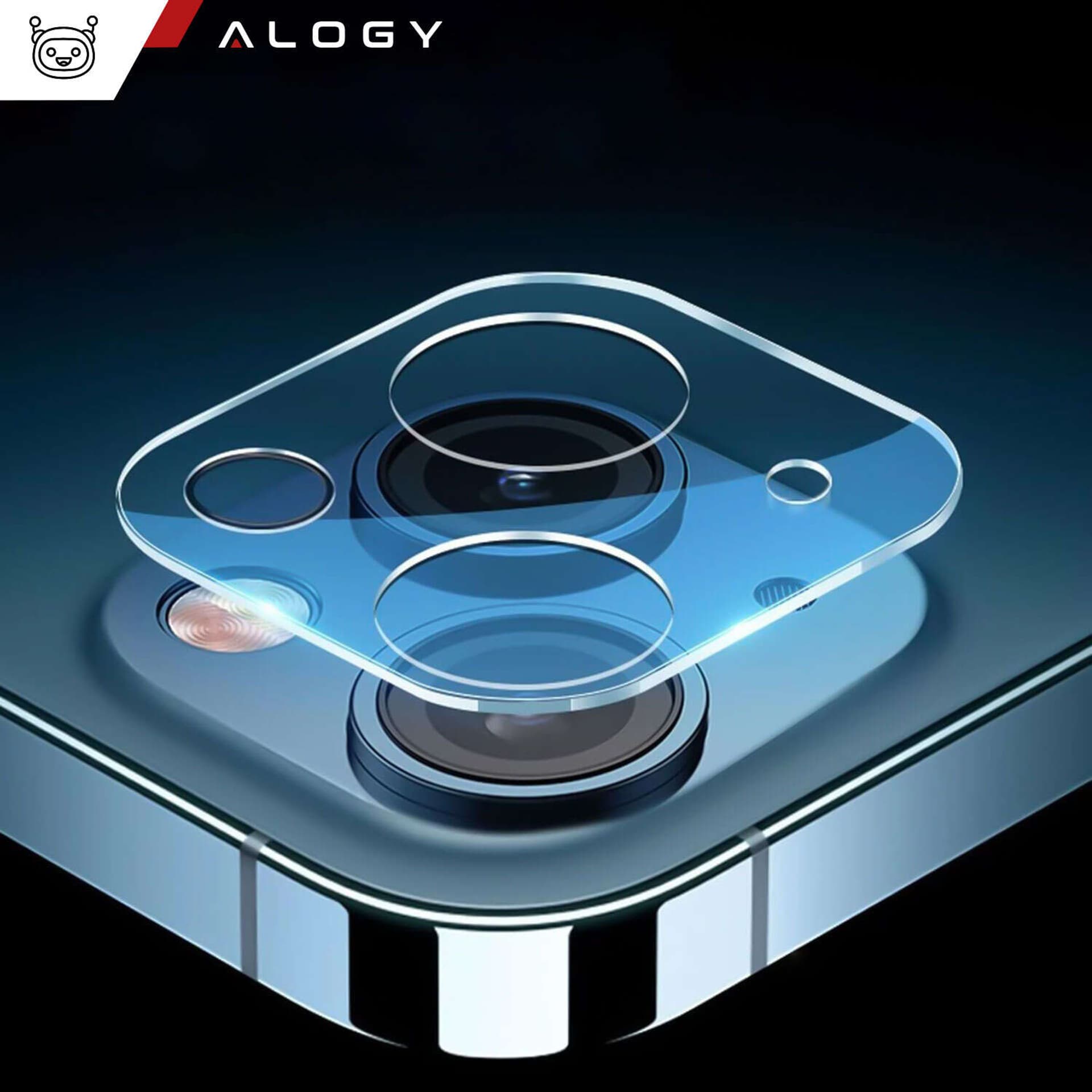 

2x Szkło na obiektyw aparat do iPhone 15 / 15 Plus Alogy lens clear przezroczyste