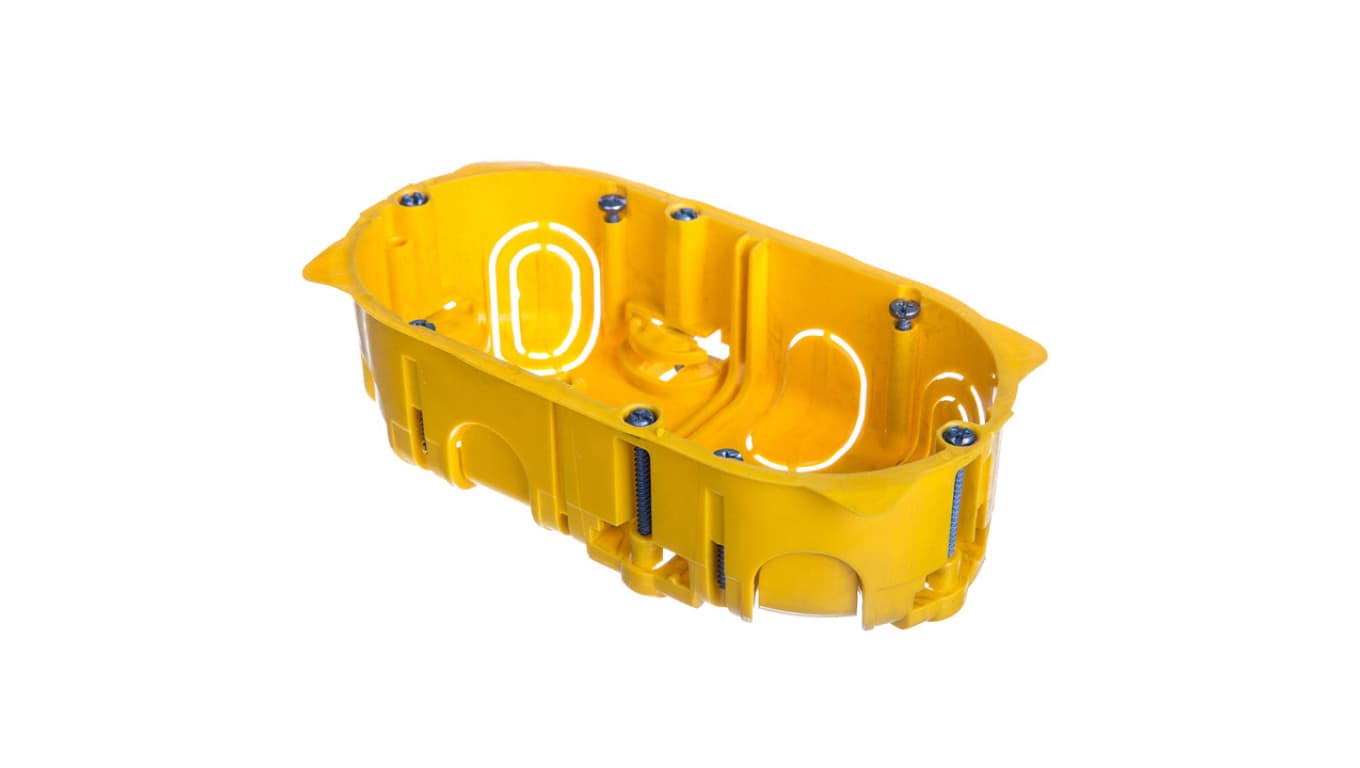 

Puszka 60mm p/t regips 60mm 142x 40mm żółty Batibox 080042
