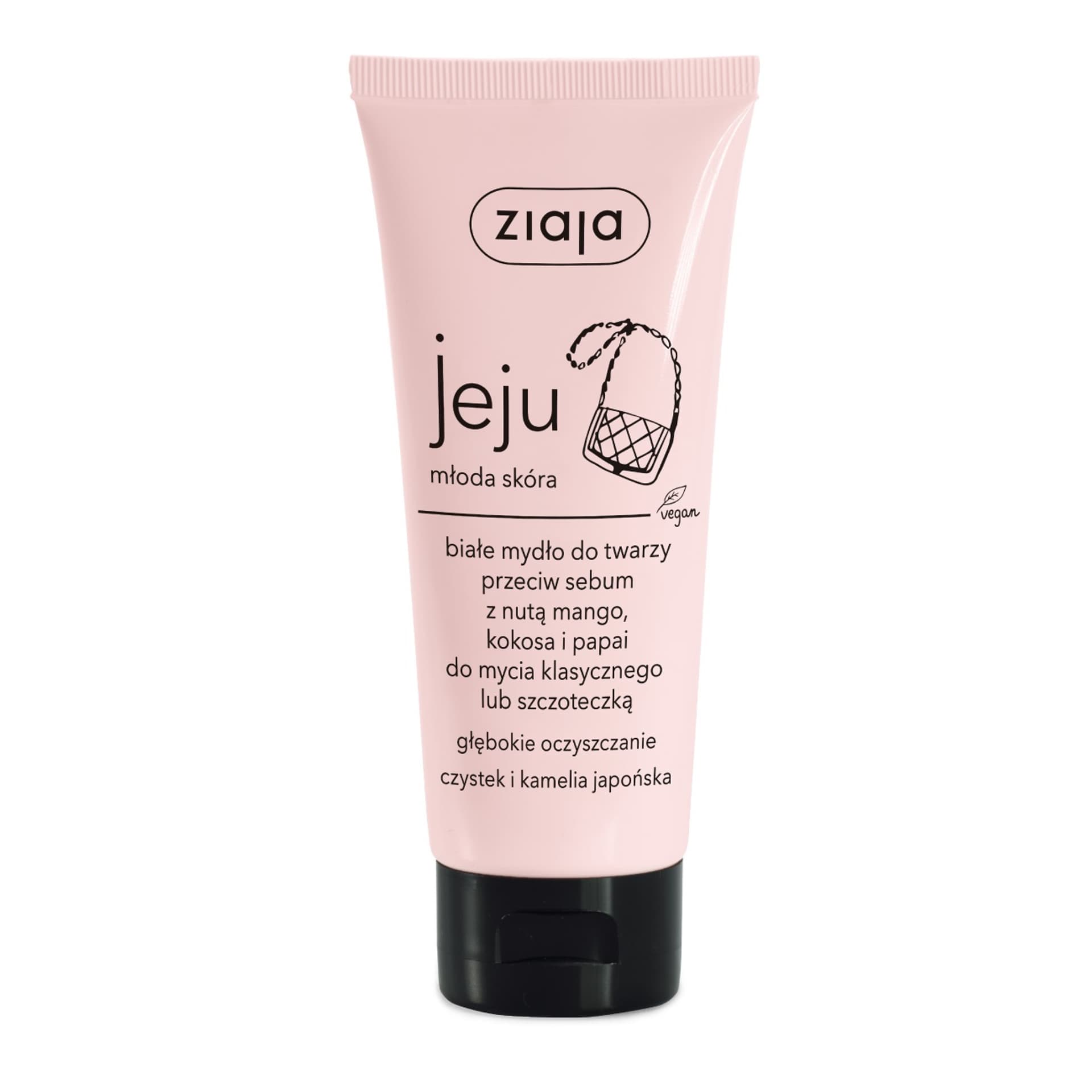 

Ziaja Jeju białe mydło do twarzy przeciw sebum z nutą mango kokosa i papai 75ml