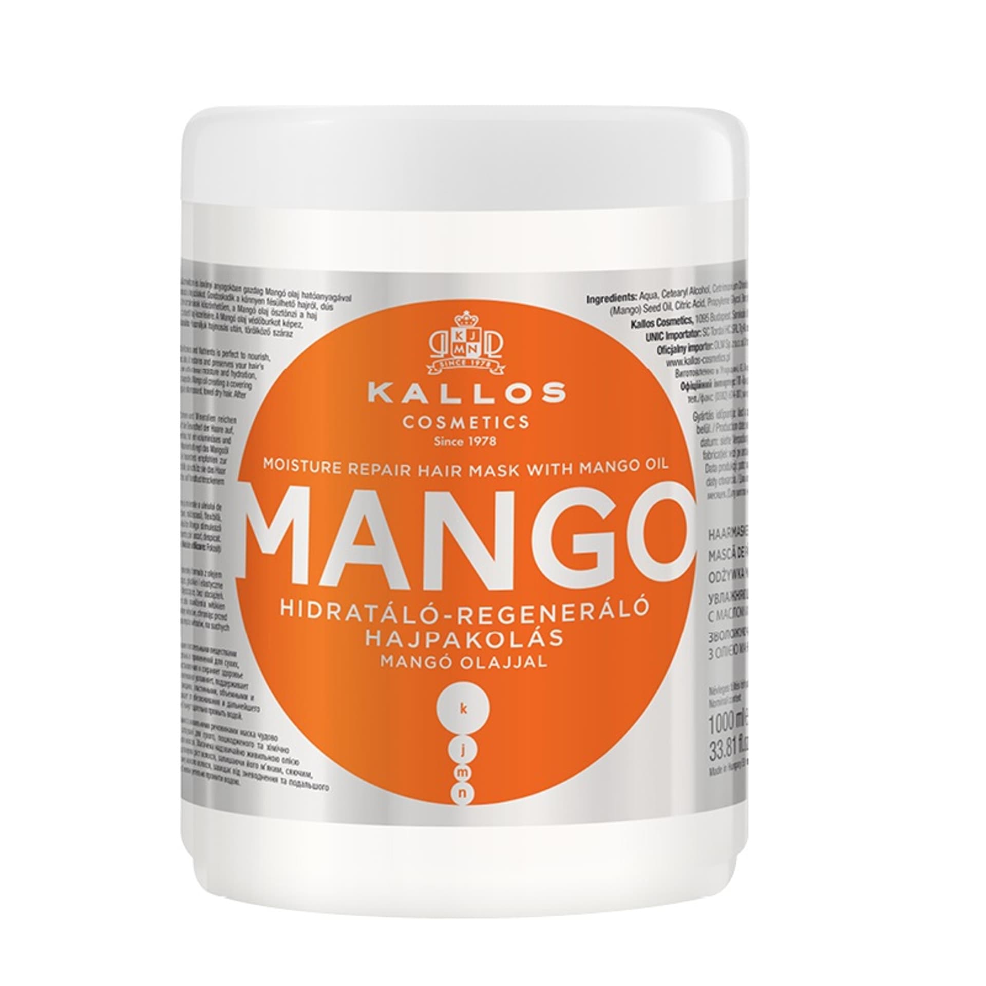 

Kallos Cosmetics Mango Maska do włosów 1000ml (W)
