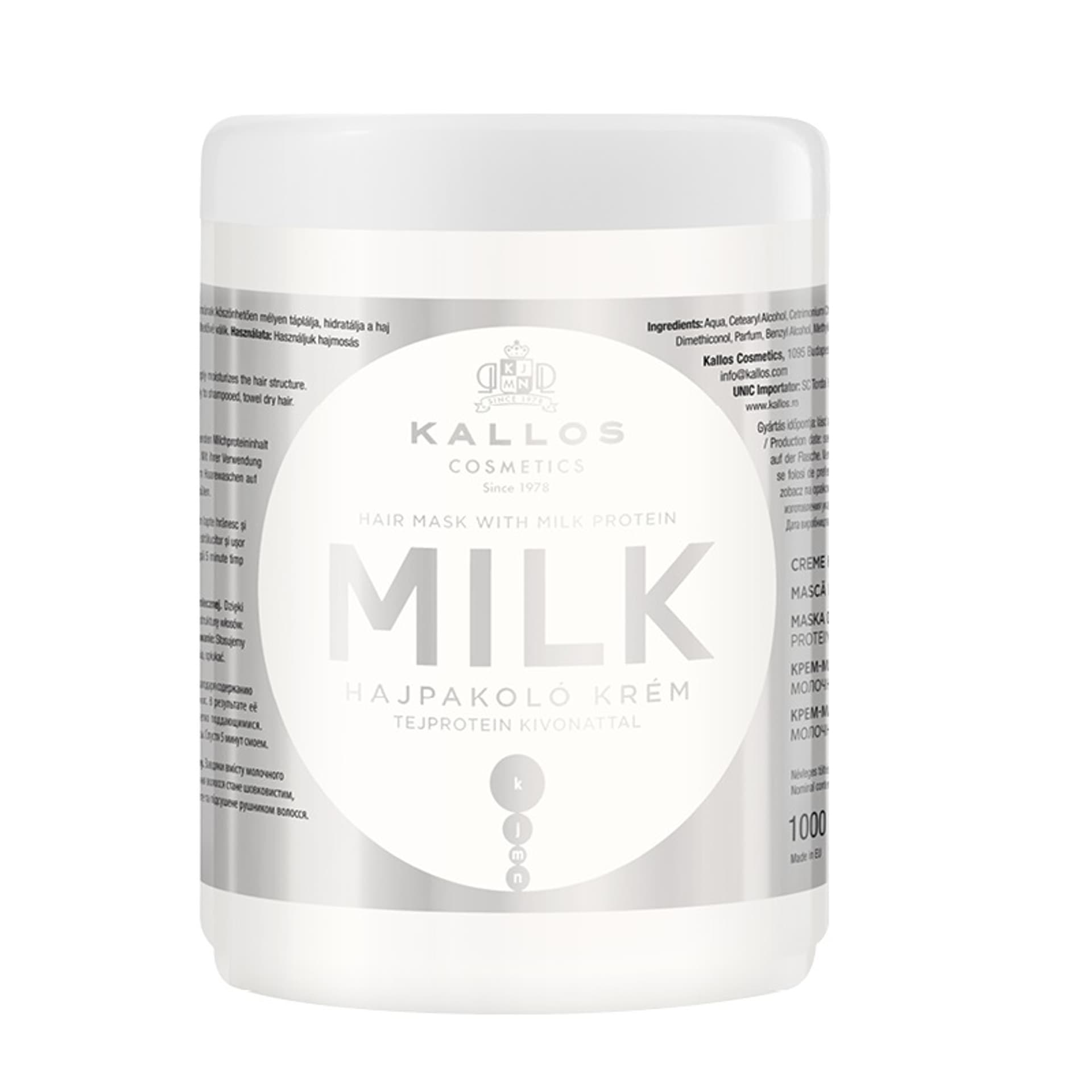 

Kallos Cosmetics Milk Maska do włosów 1000ml (W)