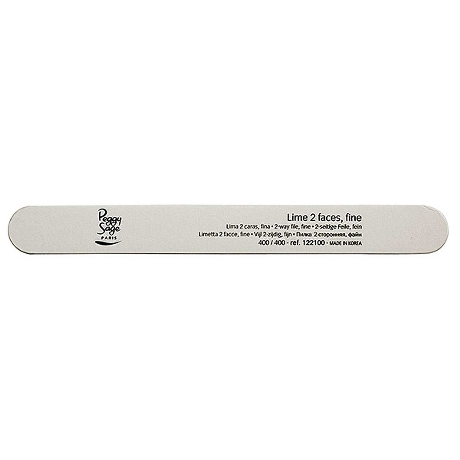 

Peggy Sage 2-Way Nail File dwustronny pilnik do paznokci 400/400 biały 1szt