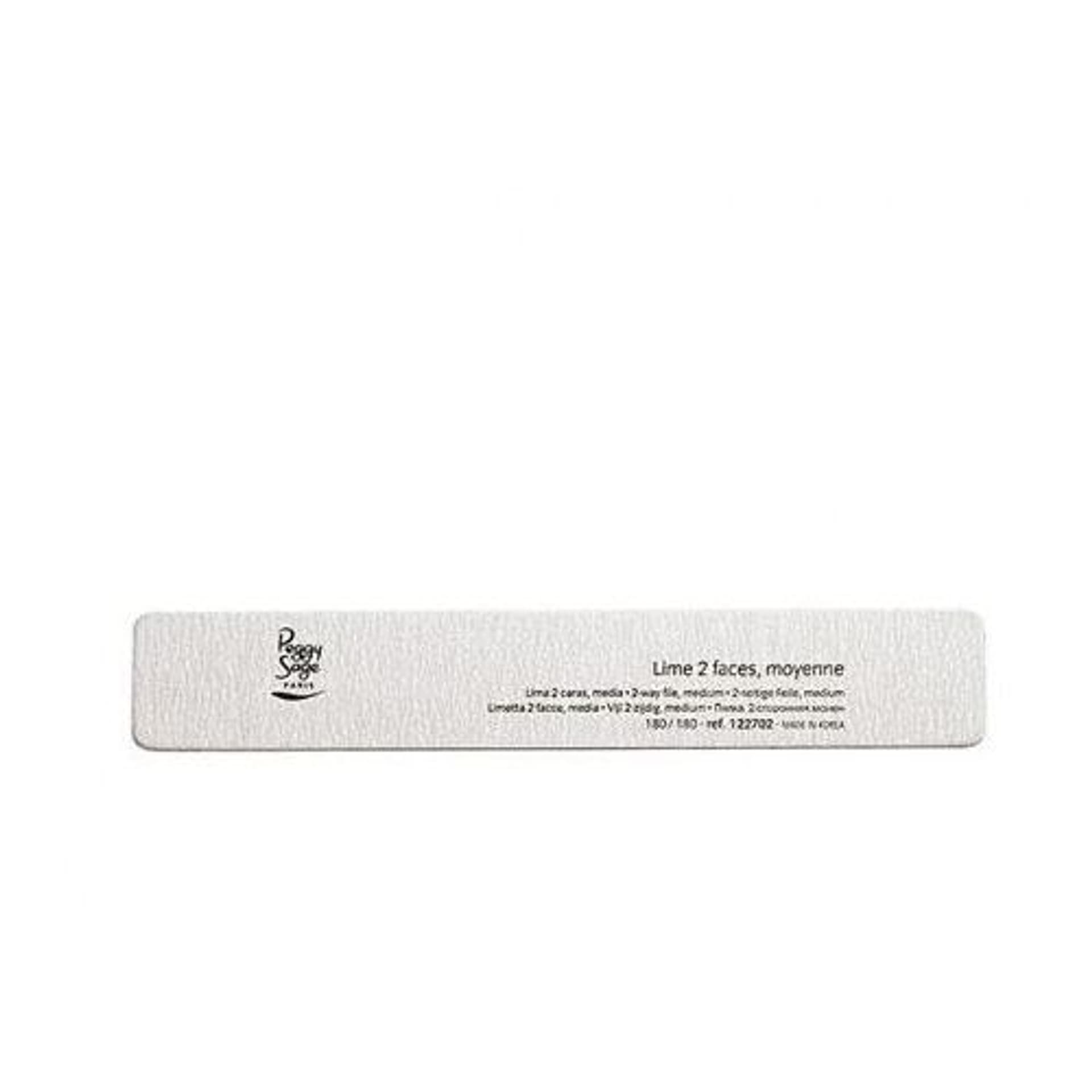 

Peggy Sage 2-Way Nail File Zebra Medium dwustronny pilnik do paznokci prostokątny 180/180 zebra 1szt