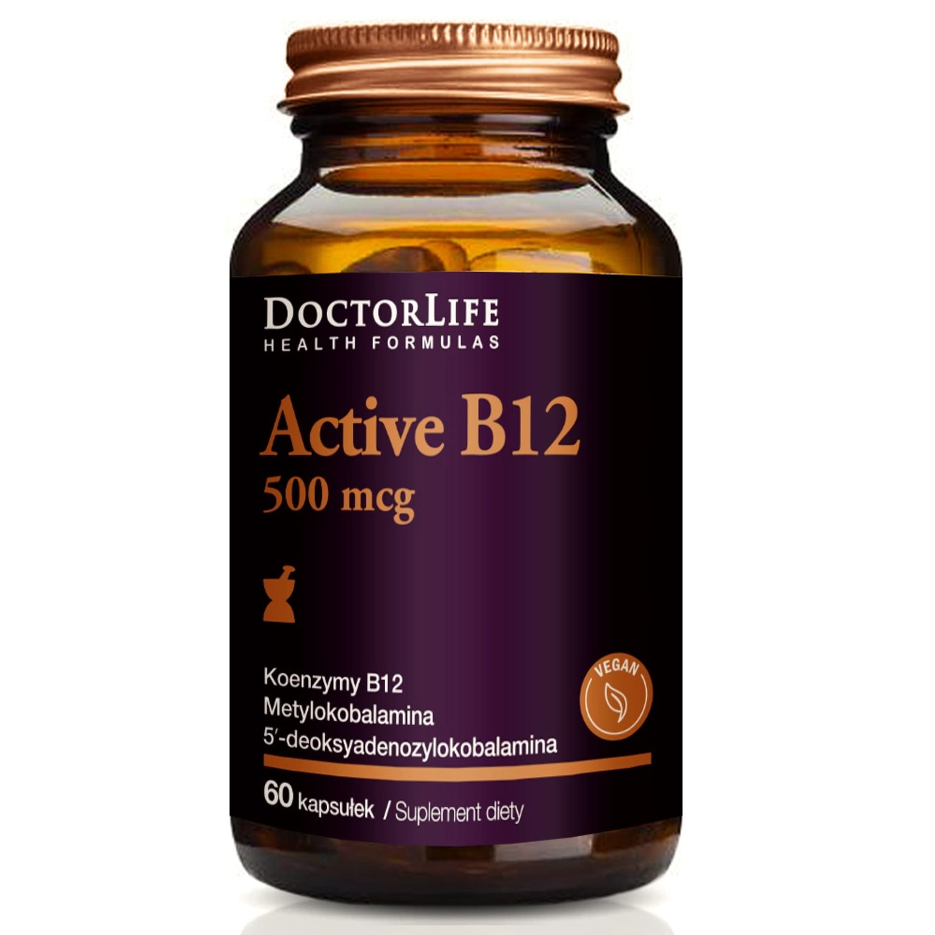 

Doctor Life Active B12 aktywna witamina B12 500mg suplement diety 60 kapsułek