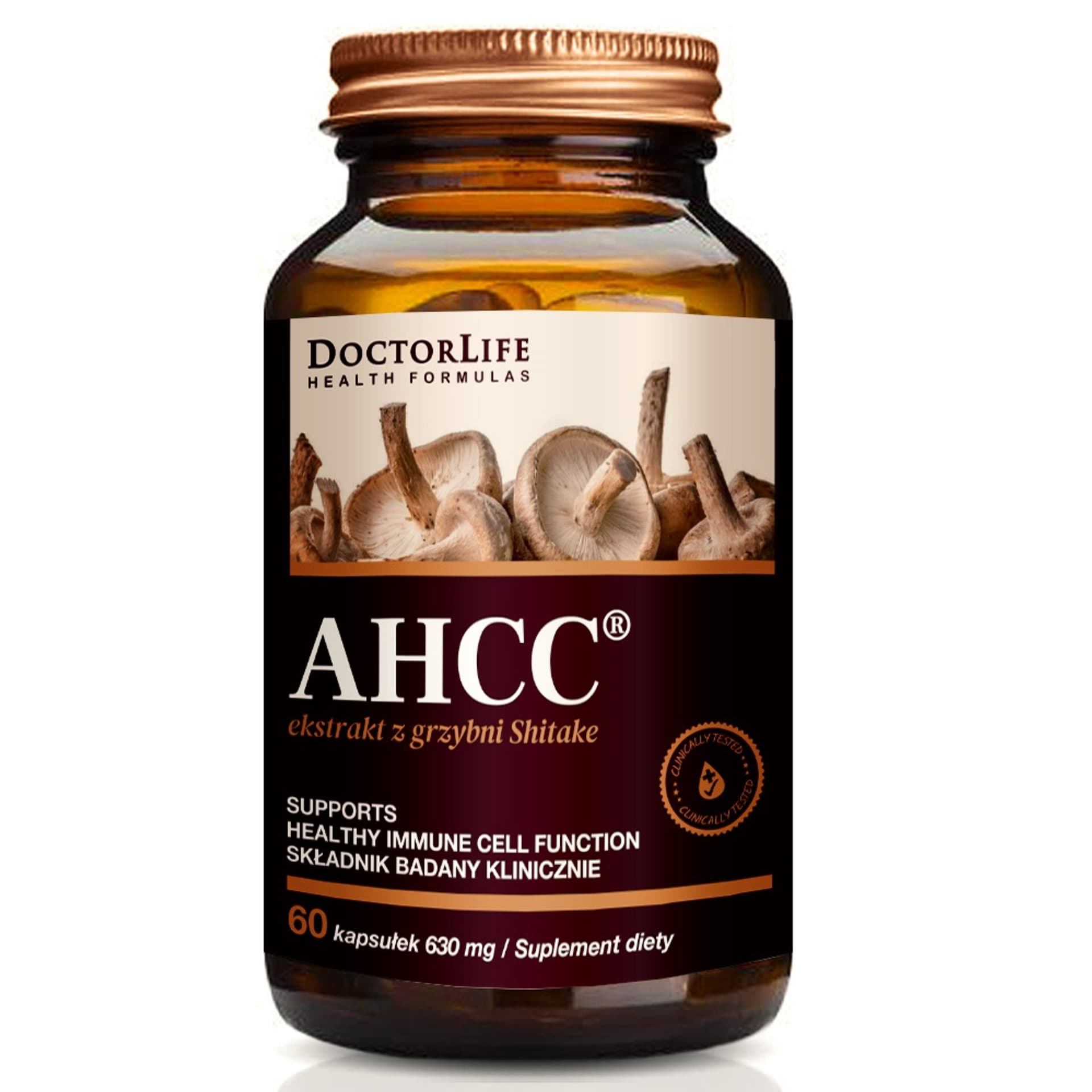 

Doctor Life AHCC ekstrakt z grzybni Shiitake 630mg suplement diety 60 kapsułek