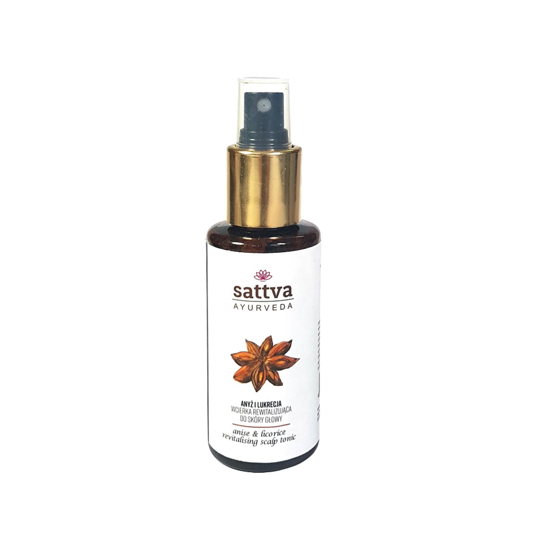 

Sattva rewitalizująca wcierka do skóry głowy Anise Licorice Revitalising Scalp Tonic 100ml (W)