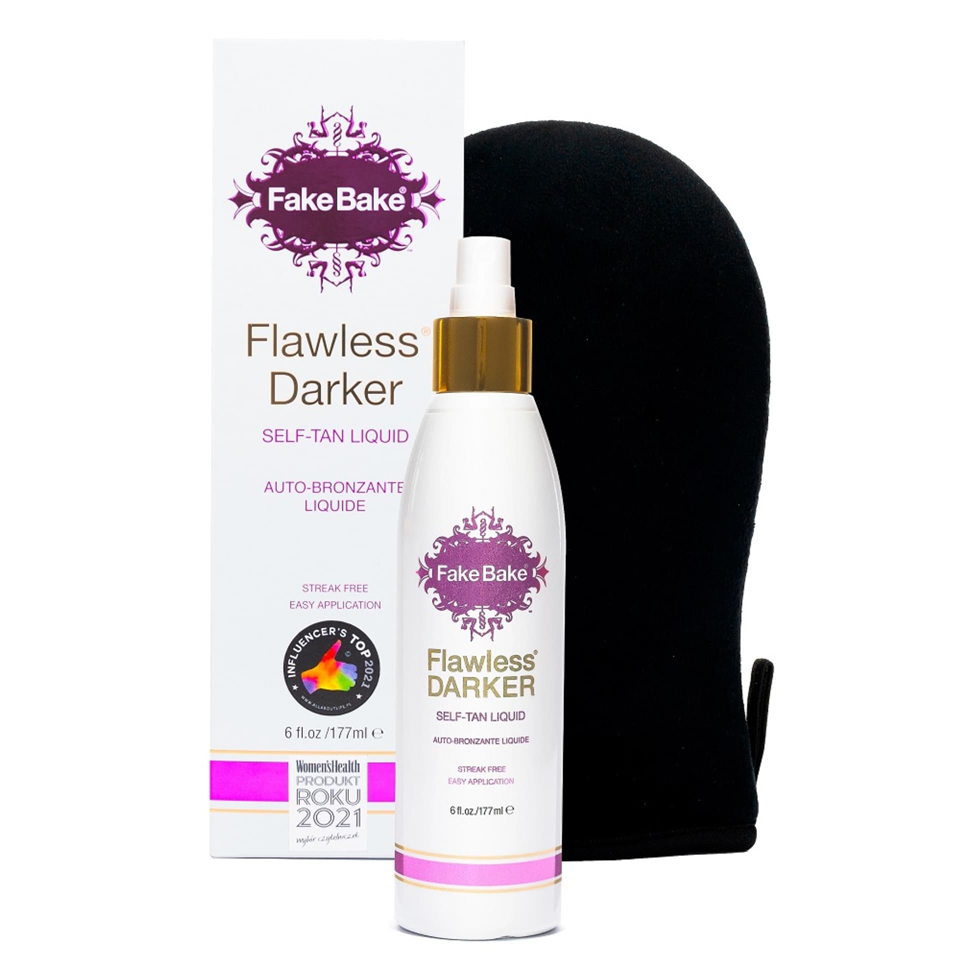 

Fake Bake Flawless Darker Self-Tan Liquid samoopalacz w płynie 177ml + rękawica