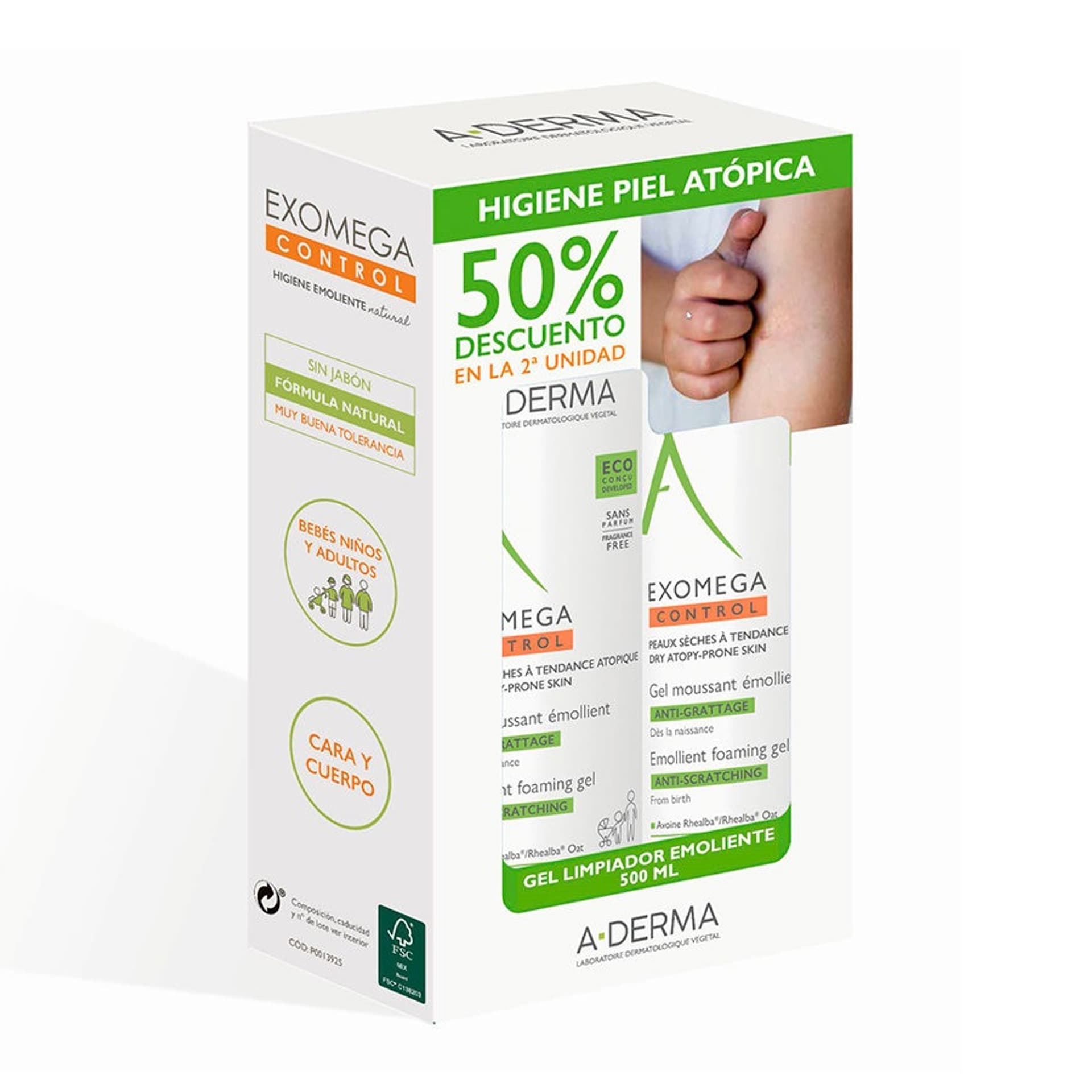 

A-DERMA Exomega Gel Moussant żel do codziennej pielęgnacji bardzo suchej i atopowej skóry 2x500ml