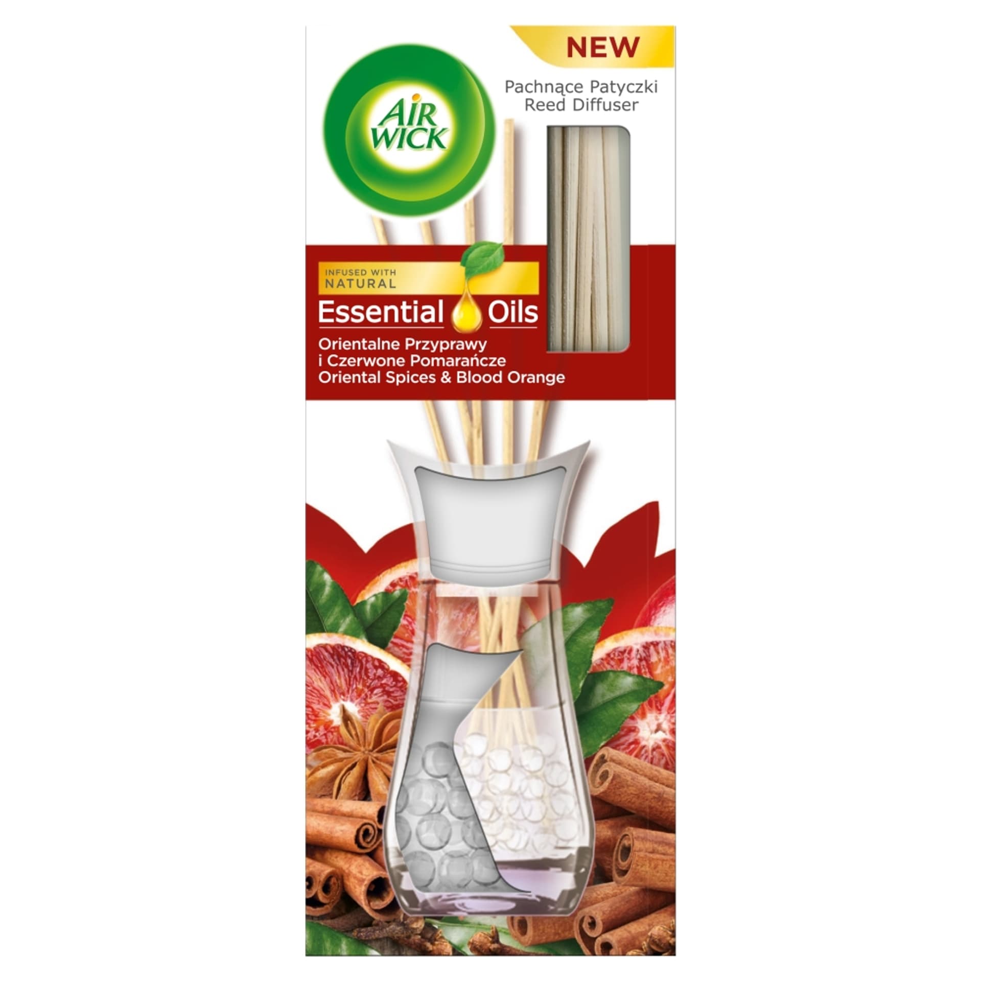 

AIR WICK Essential Oils pachnące patyczki zapachowe Orientalne Przyprawy i Czerwone Pomarańcze 30ml
