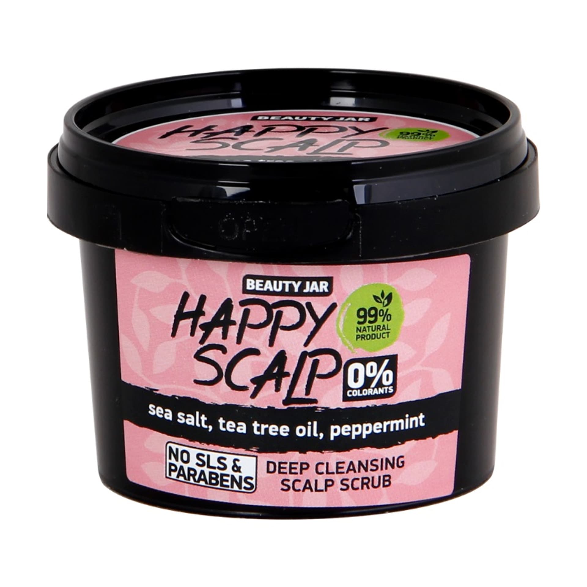 

BEAUTY JAR Happy Scalp peeling do skóry głowy Sea Salt, Tea Tre Oil Peppermint 100g