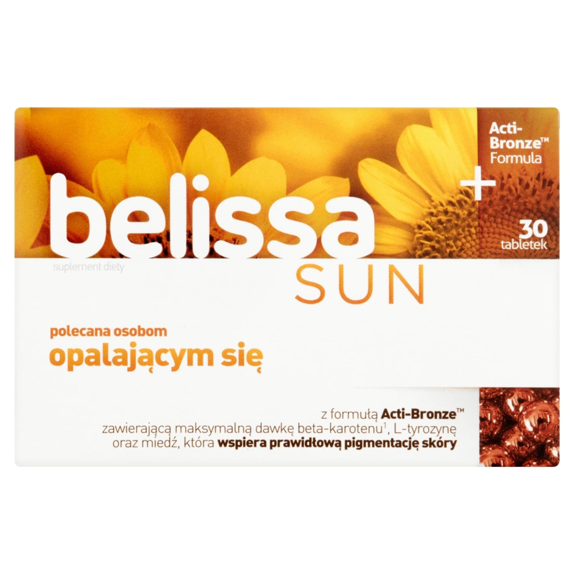 

BELISSA Sun suplement diety wspierający prawidłową pigmentację skóry 30 tabletek