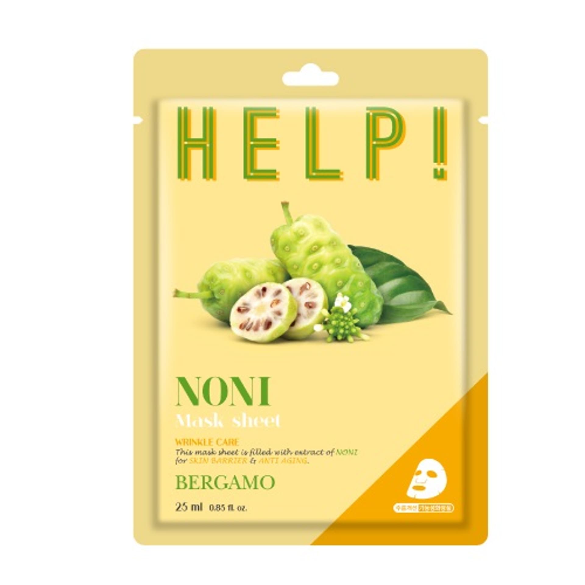 

BERGAMO Help Sheet Mask maska do twarzy z Noni 25ml