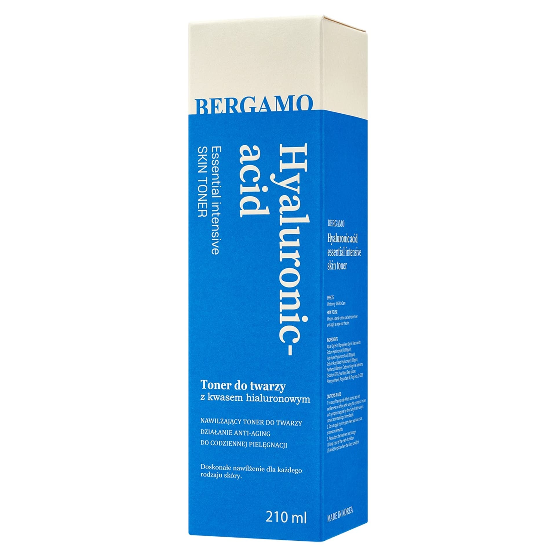 

BERGAMO Hyaluronic Acid toner do twarzy z kwasem hialuronowym 210ml