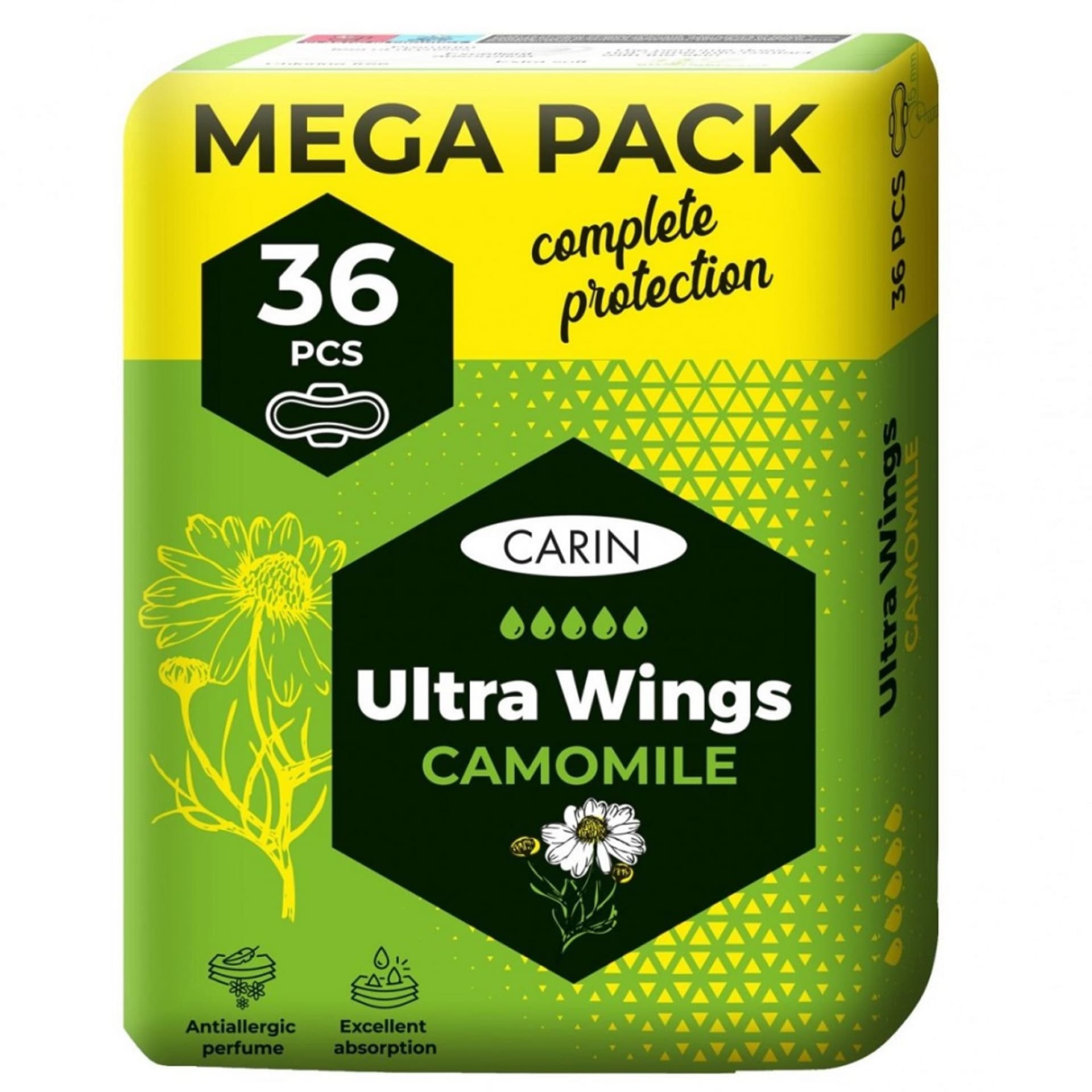 

CARIN Camomile Ultra Wings podpaski ze skrzydełkami 36szt