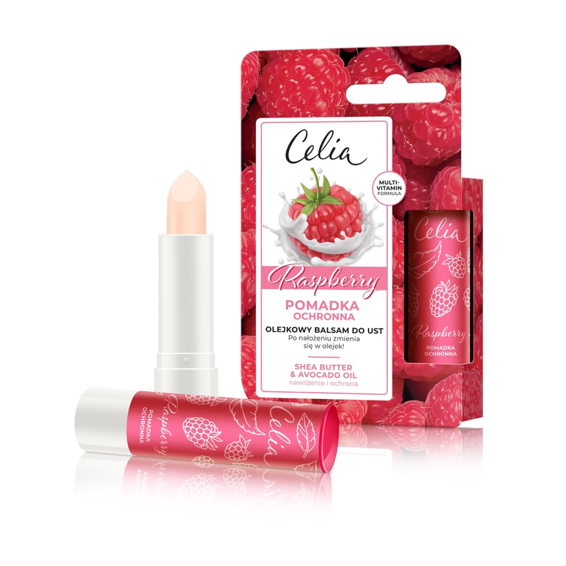 

Celia Pomadka ochronna - Olejkowy balsam do ust Raspberry 1szt