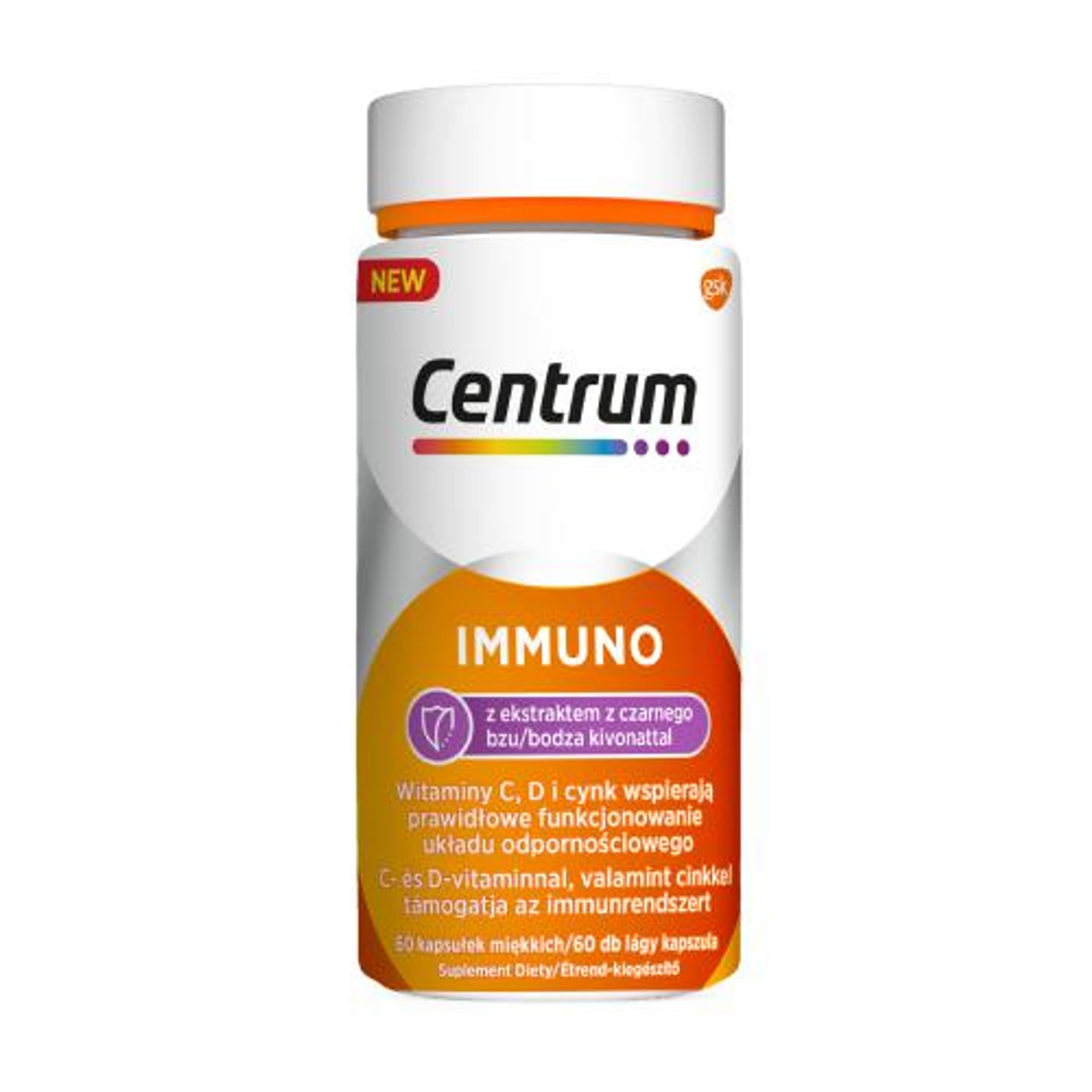 

CENTRUM Immuno z ekstraktem z Bzu Suplement Diety 60 kapsułek