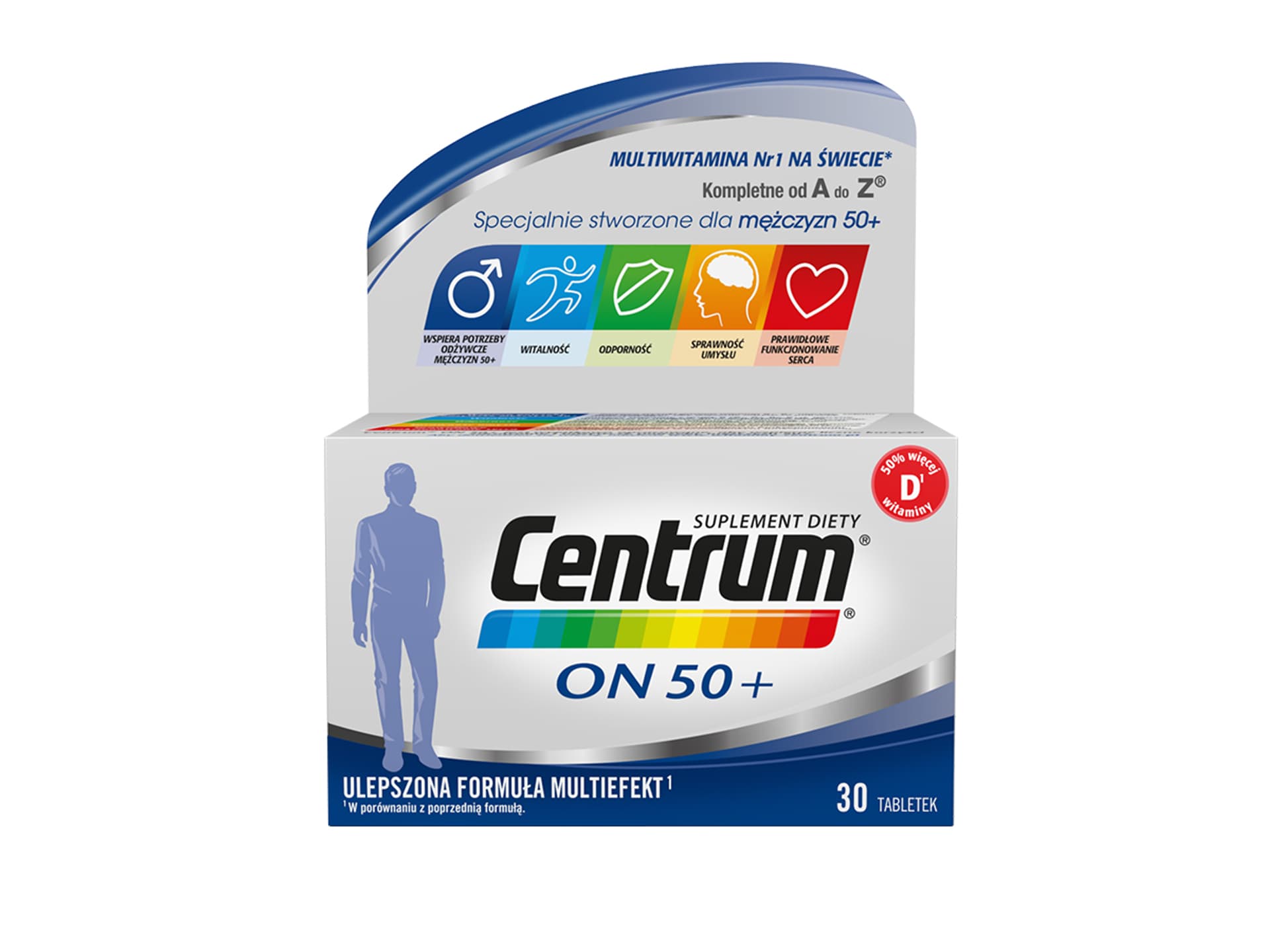 

CENTRUM On 50+ witaminy i minerały dla mężczyzn 50+ suplement diety 30 tabletek