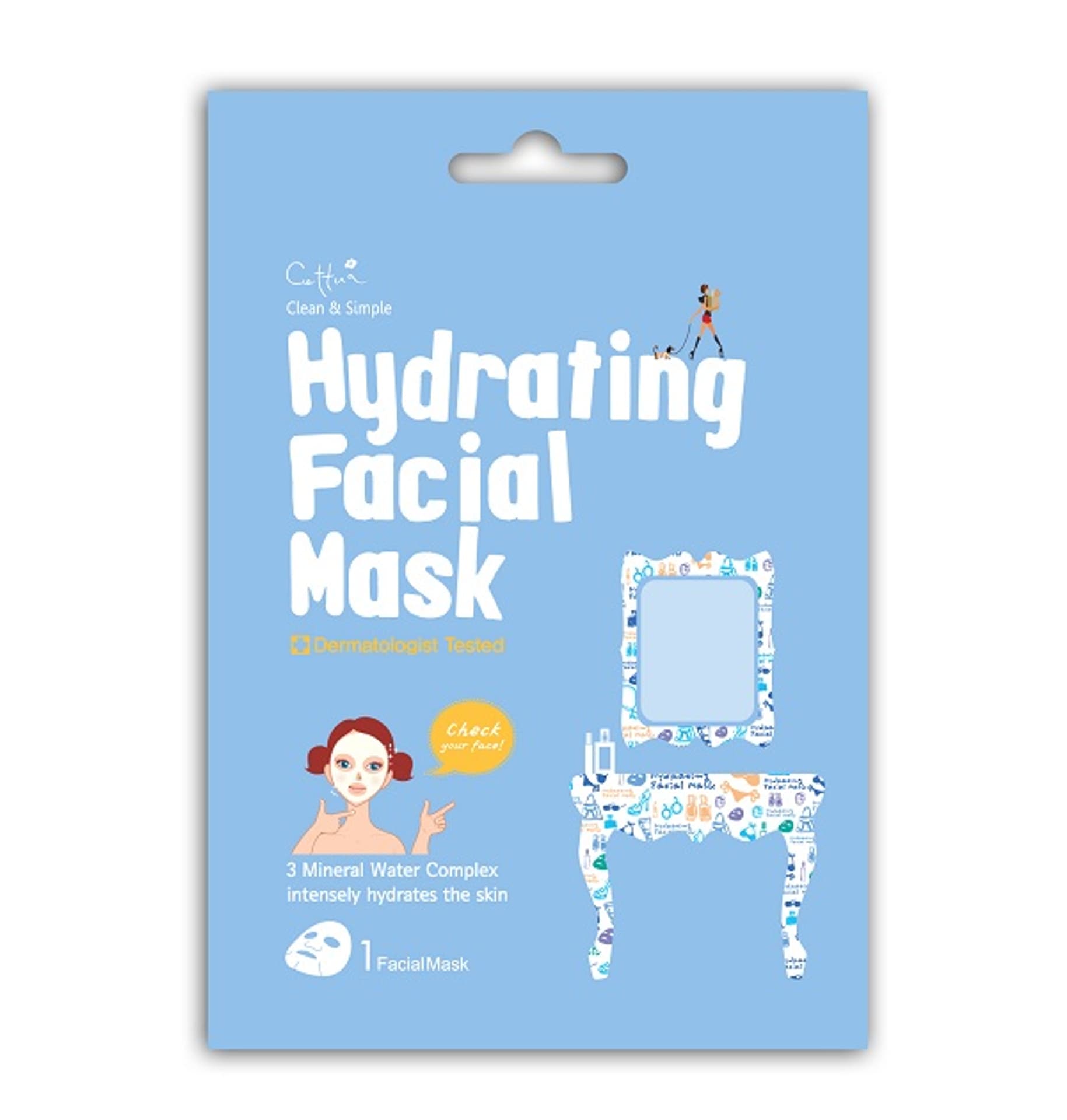 

CETTUA Hydrating Facial Mask intensywnie nawilżająca maska do twarzy w płacie