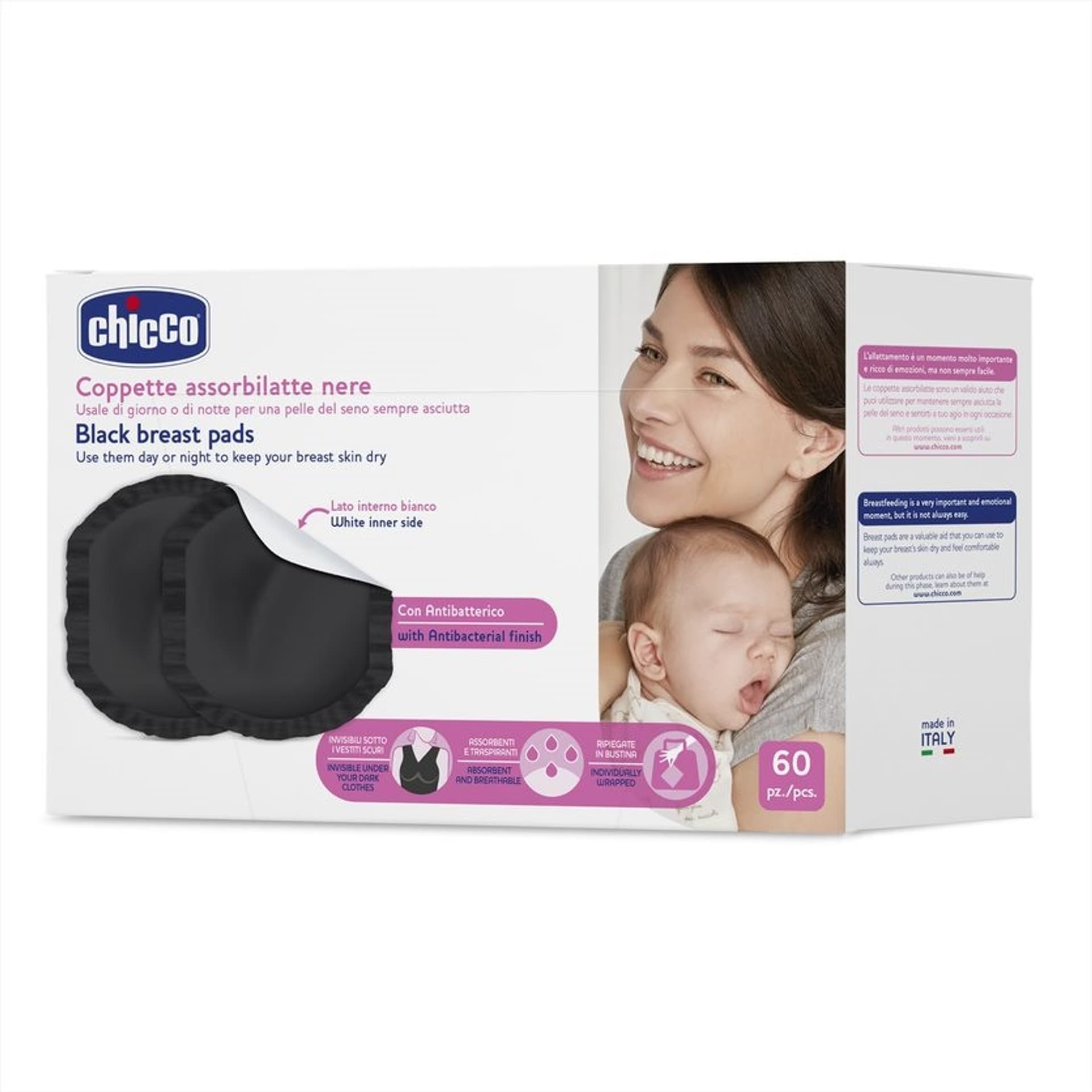 

CHICCO Breast Pads Wkładki laktacyjne Czarne 60szt